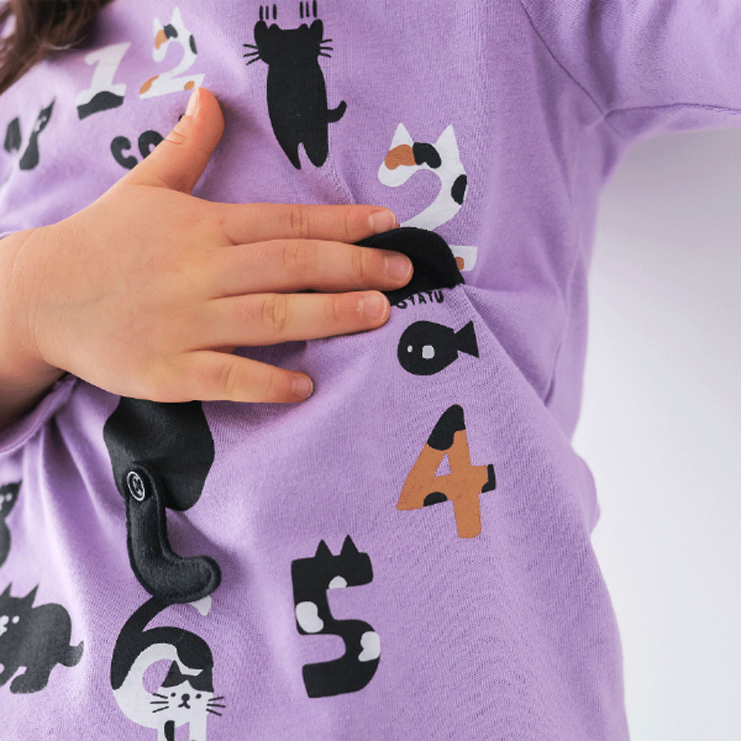 ねこ時計 ロングTシャツ - 画像4