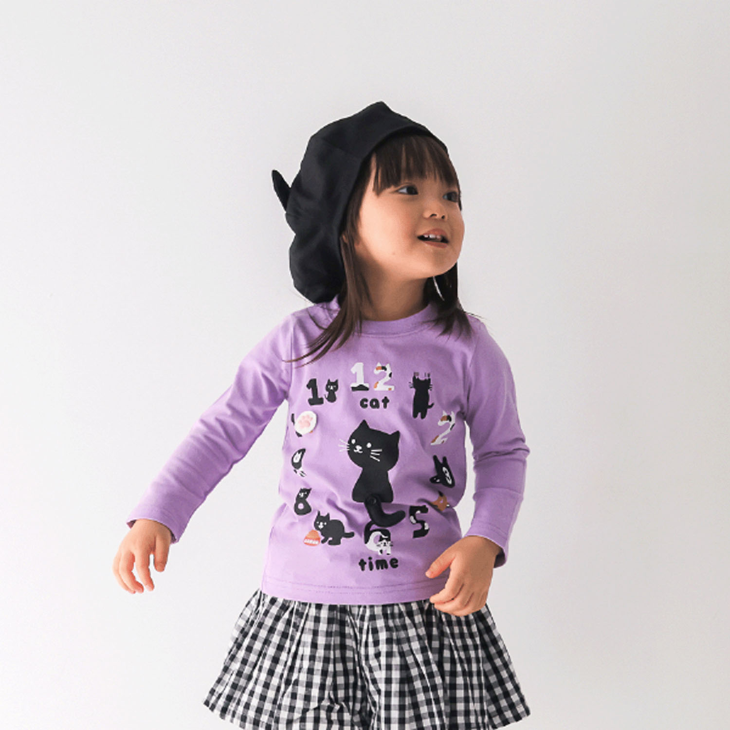 ねこ時計 ロングTシャツ - 画像5