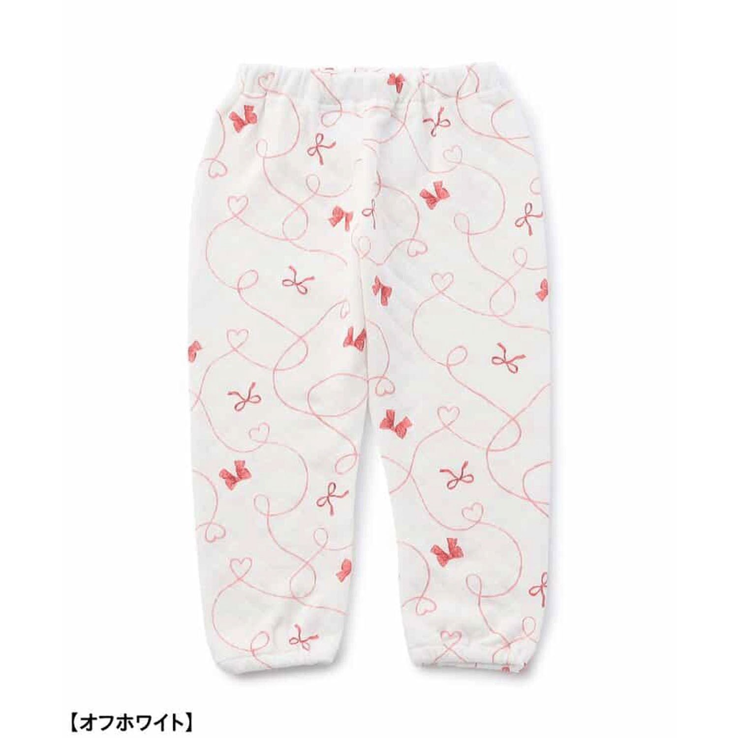 リボン柄ニットキルトペプラムパジャマ - 画像3