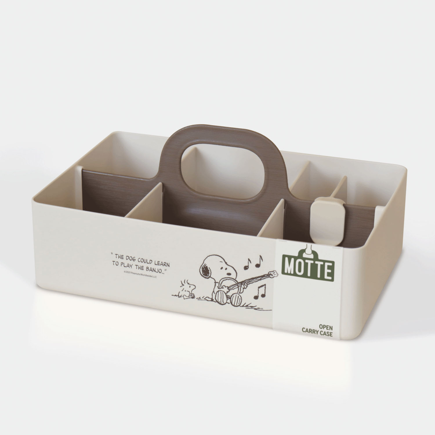 スヌーピー モッテケース ベージュ×D－ban