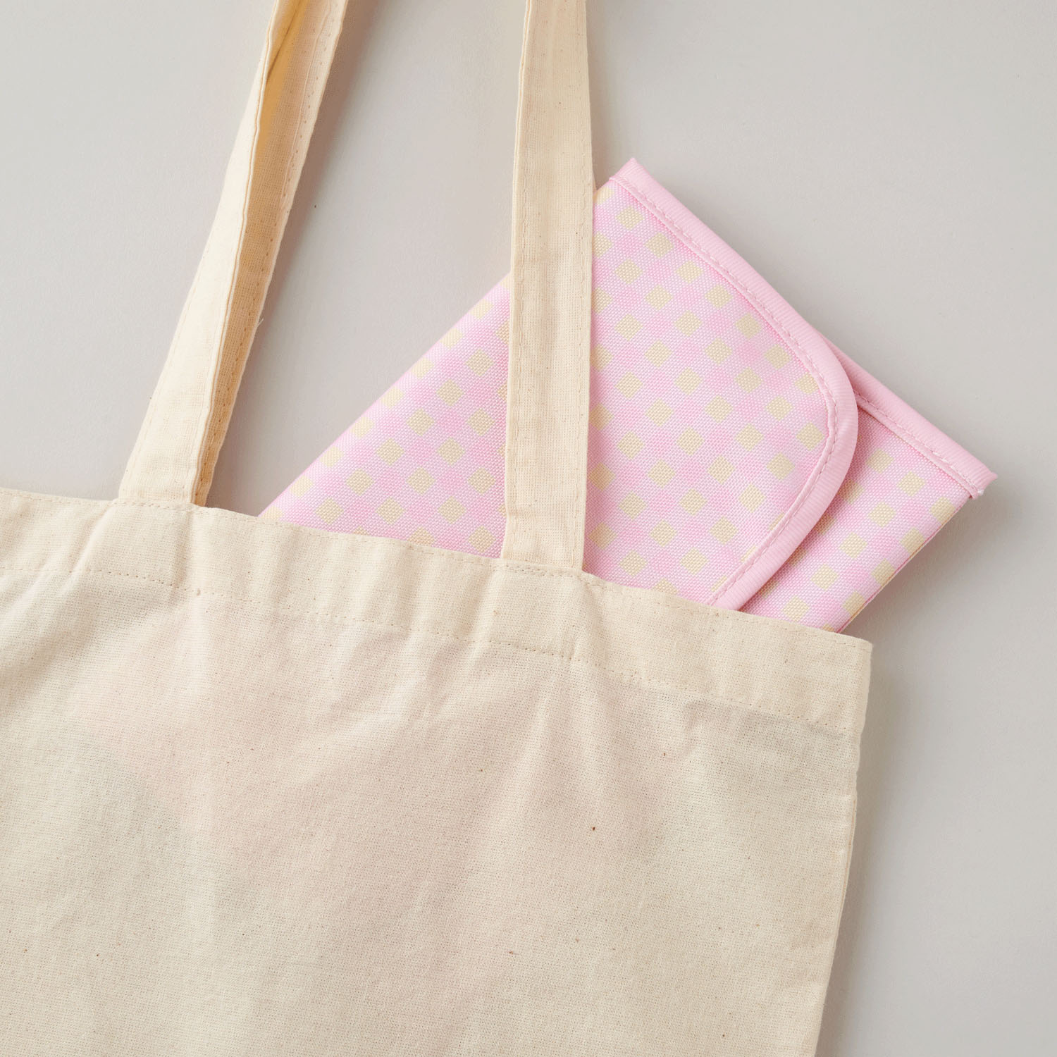 ギンガムチェックの母子手帳ケース ピンク - 画像9