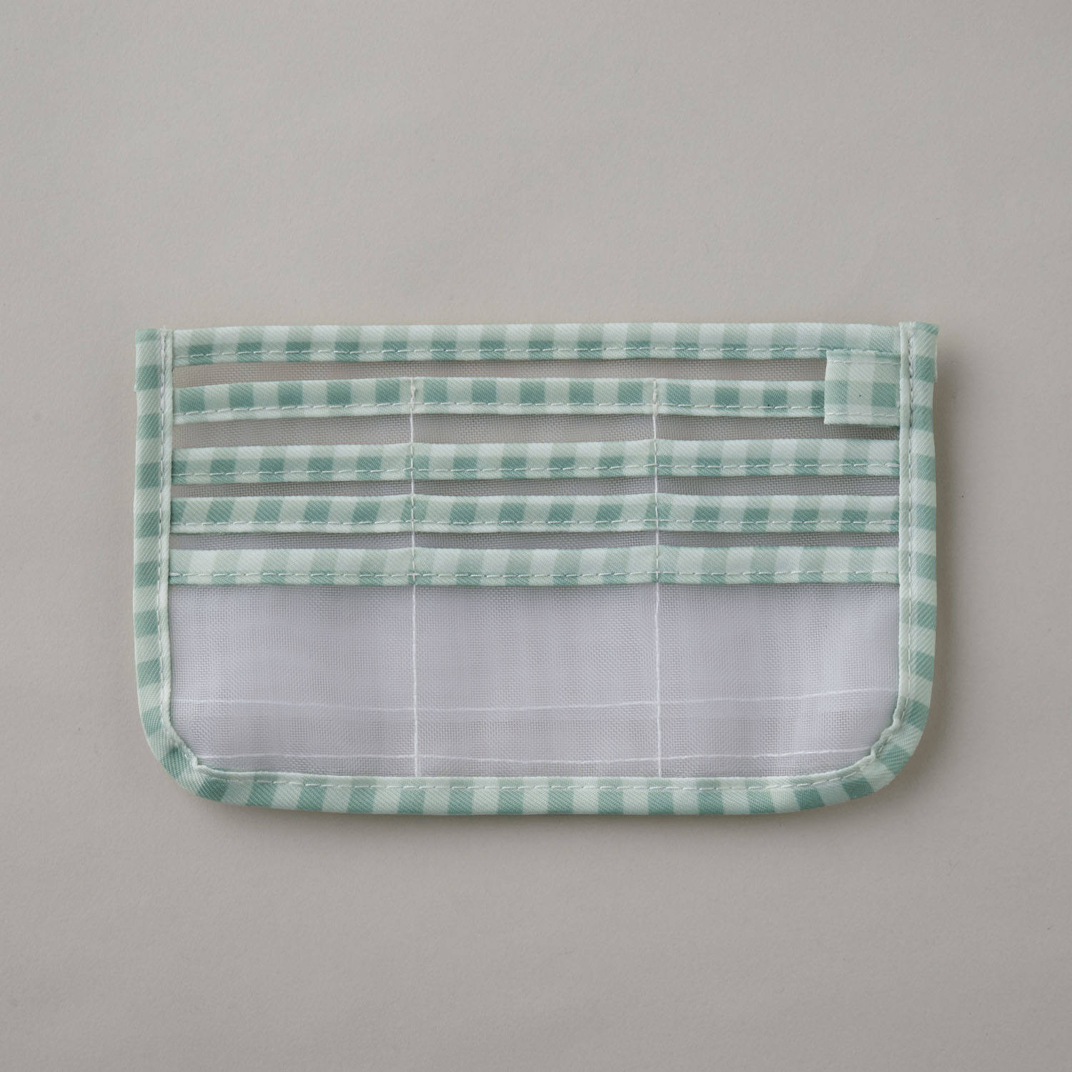 ギンガムチェックの母子手帳ケース グリーン - 画像2