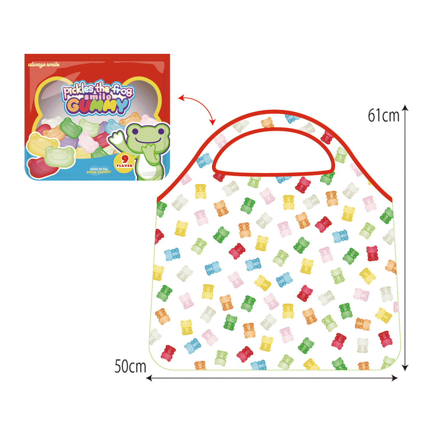 かえるのピクルス スマイルグミ エコバッグ