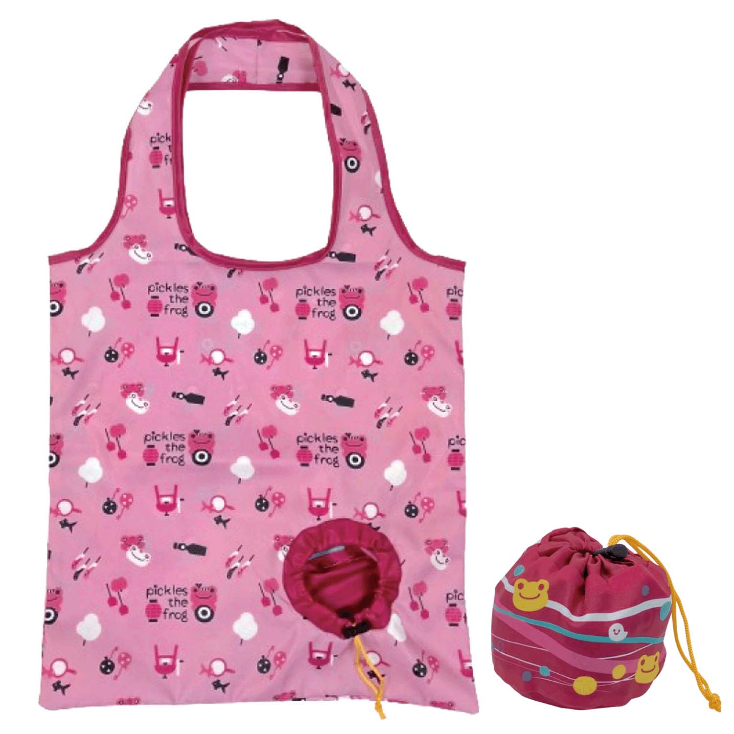 かえるのピクルス にっこり縁日 ヨーヨーエコバッグ PK