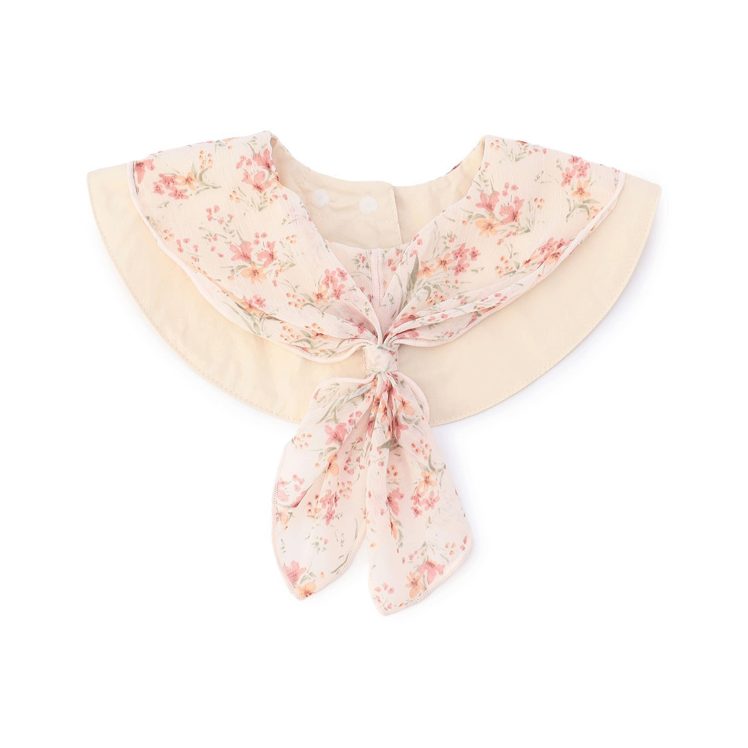 花柄シフォンスカーフスタイ - 画像2