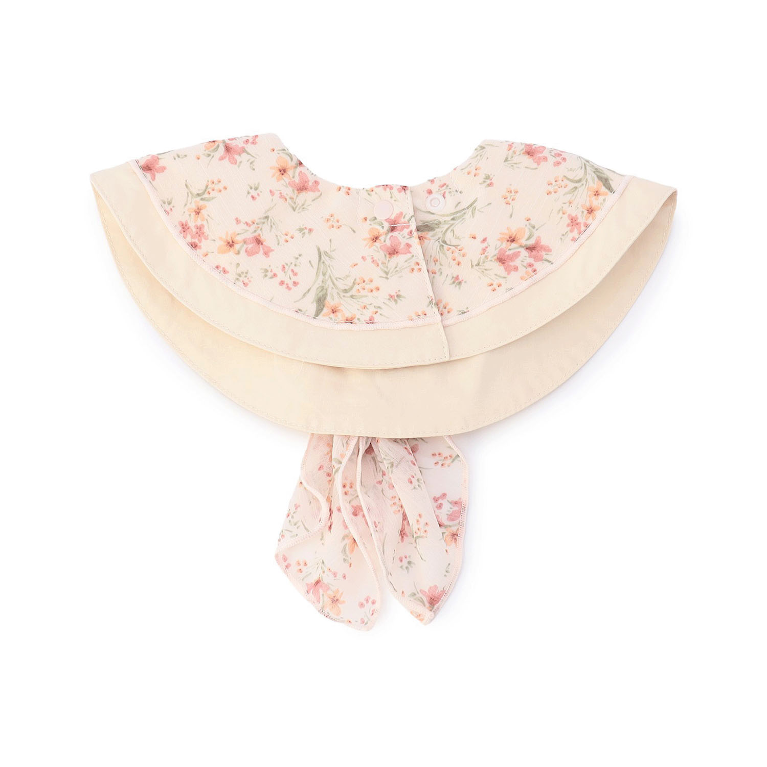 花柄シフォンスカーフスタイ - 画像3