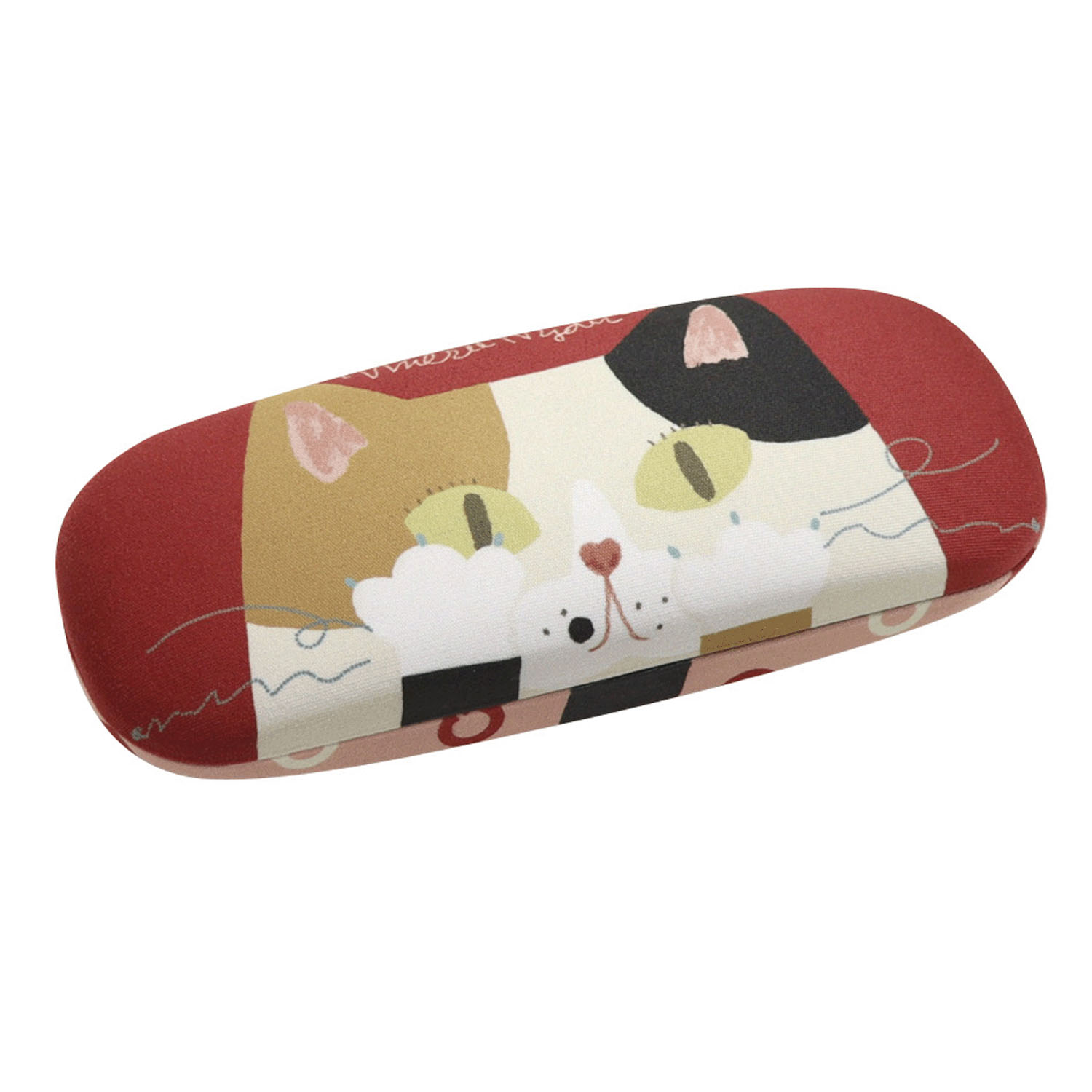 メガネケース 見えるにゃん レッド