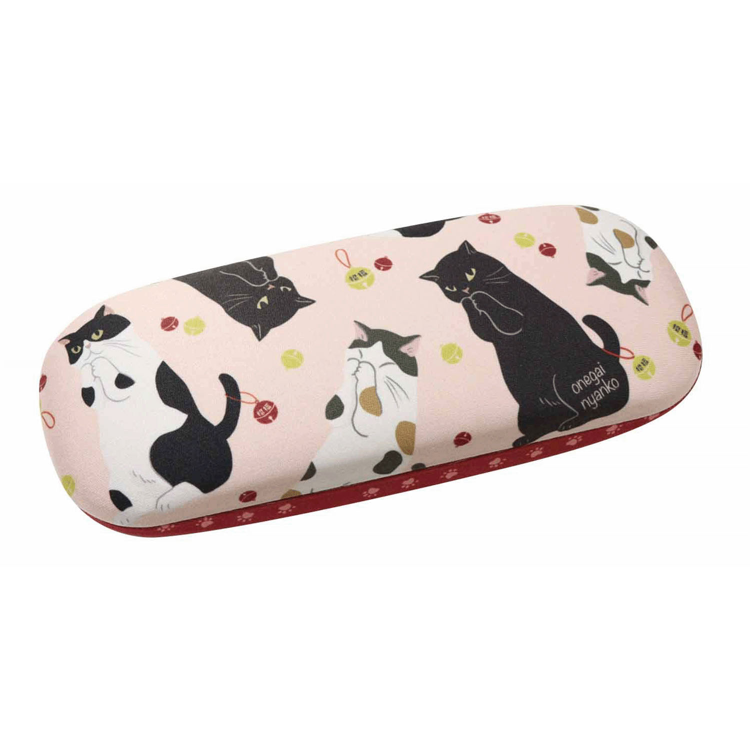 メガネケース おねがいニャンコ ピンク