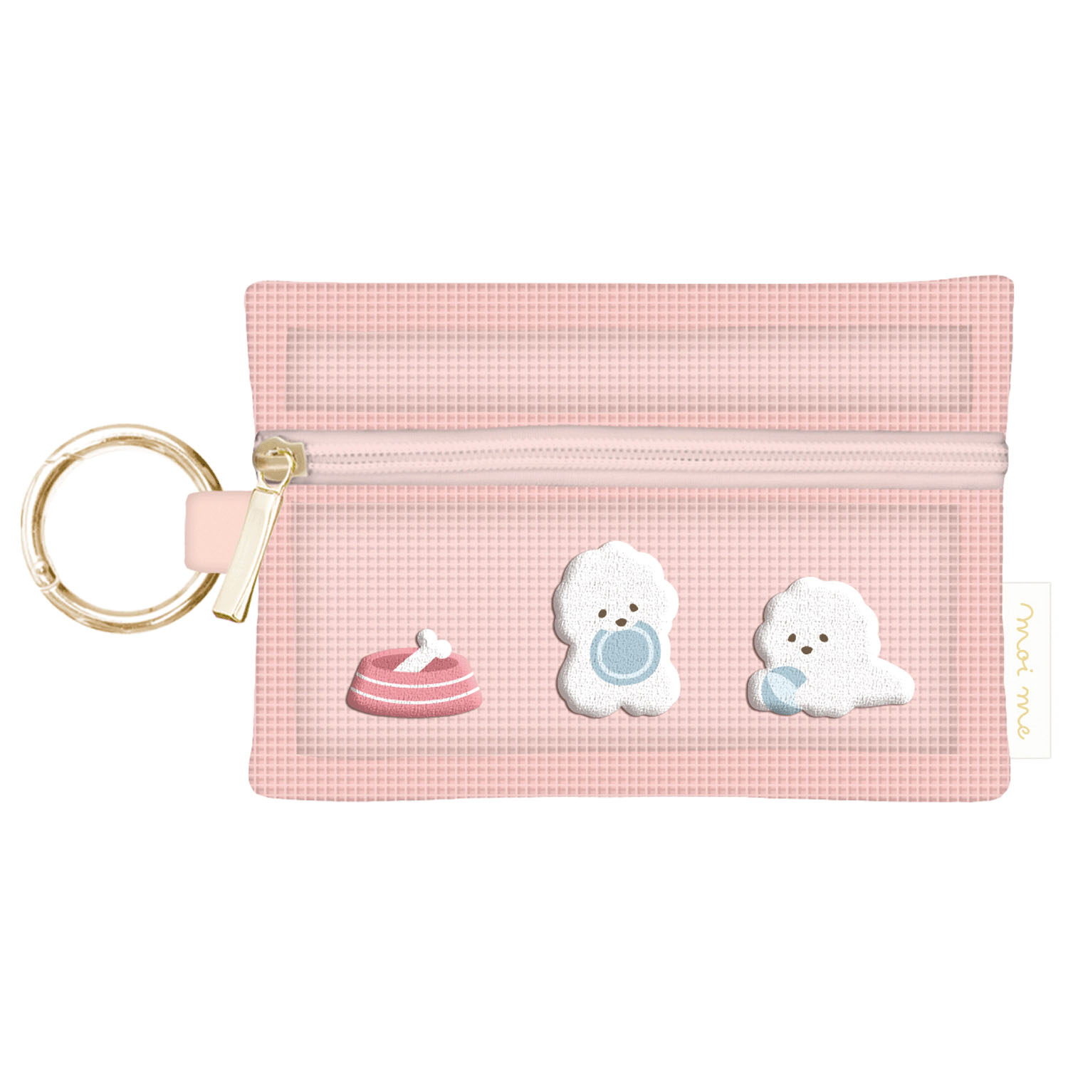 モイミー カラビナ付きティッシュポーチ いぬ