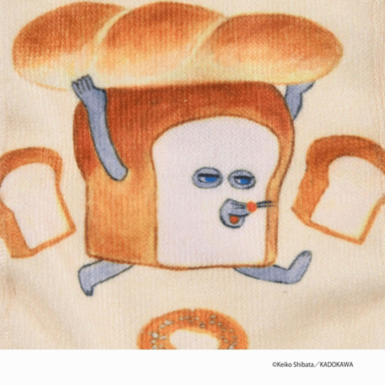 パンどろぼう 靴下 スニーカー丈 ベージュ - 画像3