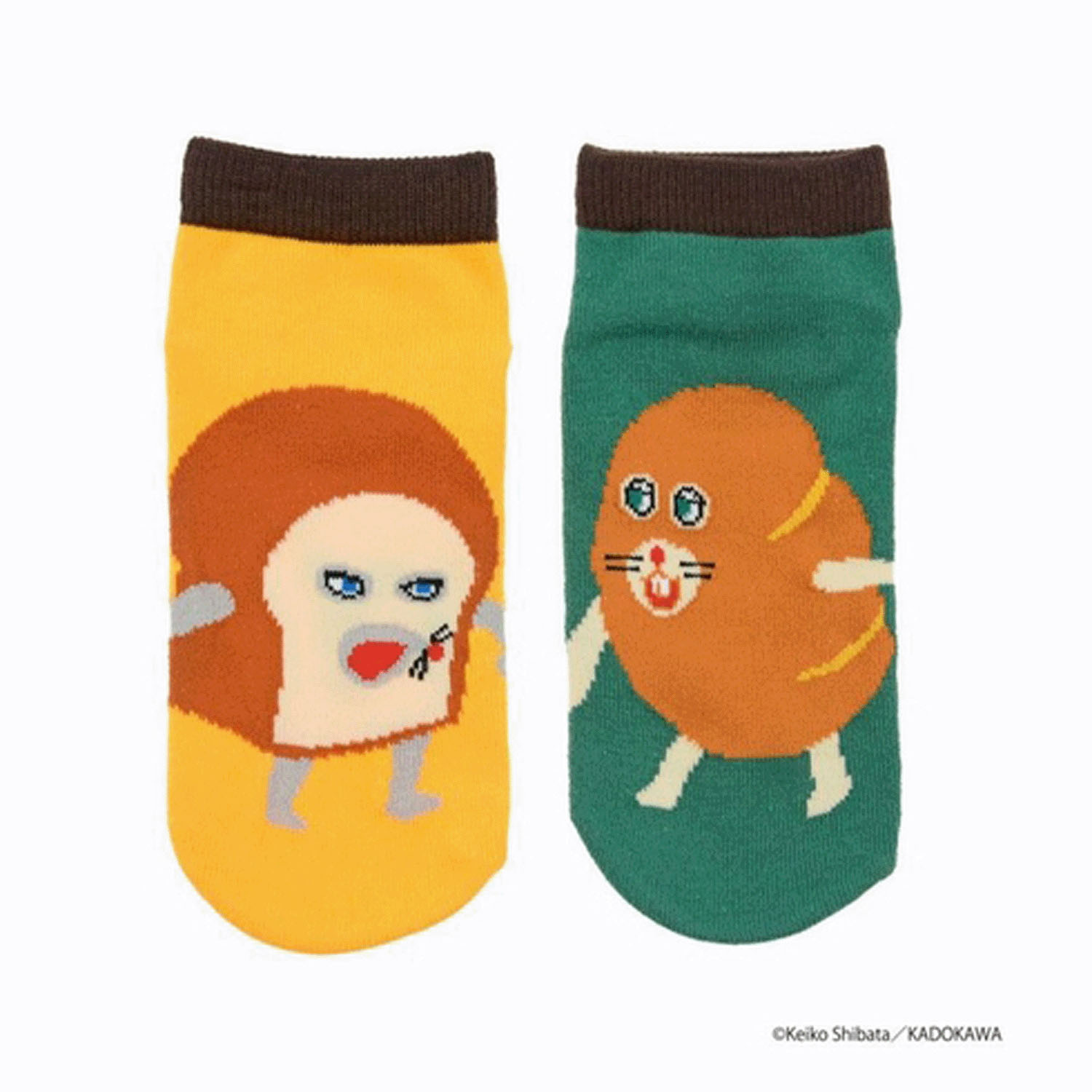 パンどろぼう 靴下 スニーカー丈 左右異柄