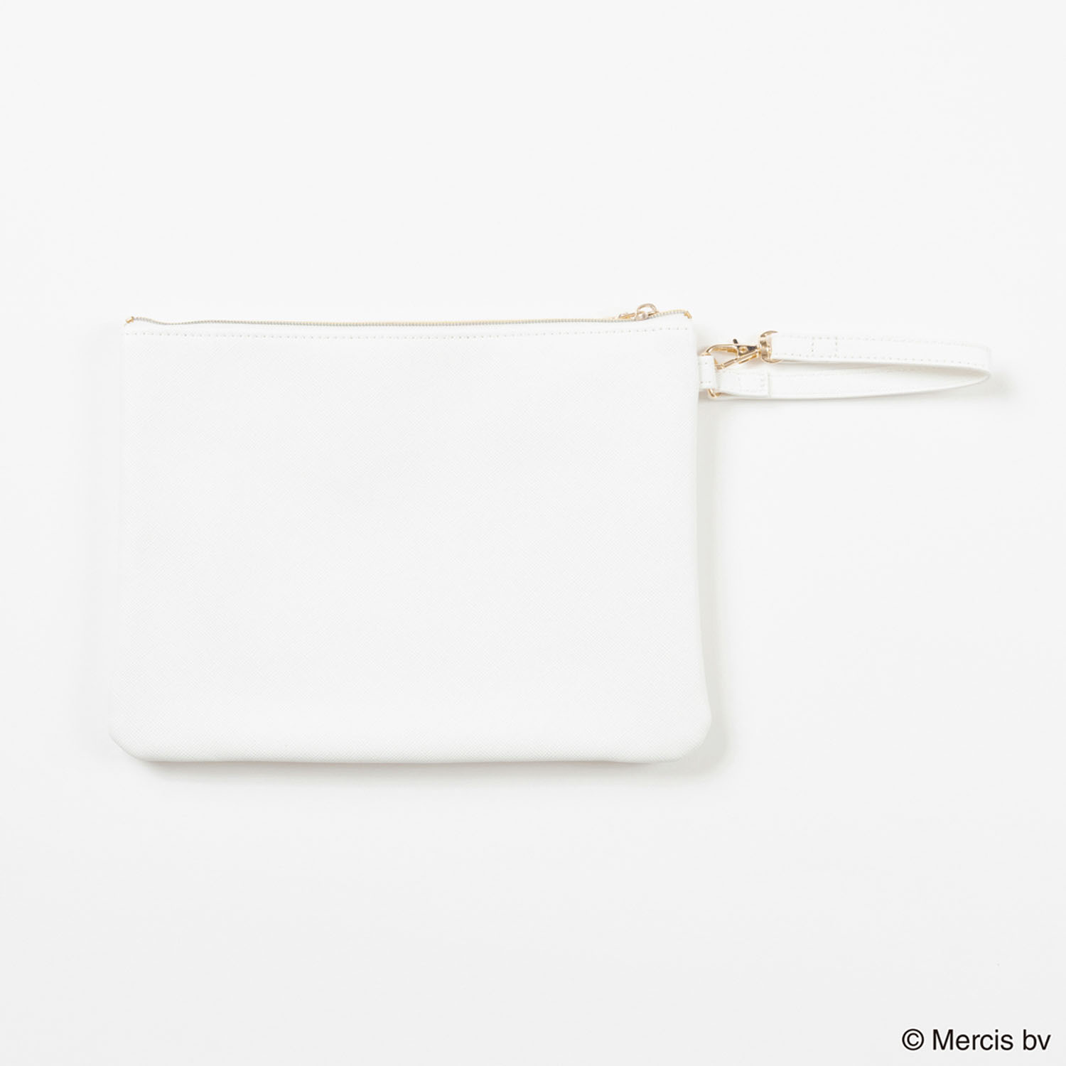 ミッフィー PEEKハンドル付フラットポーチ アイボリー - 画像2
