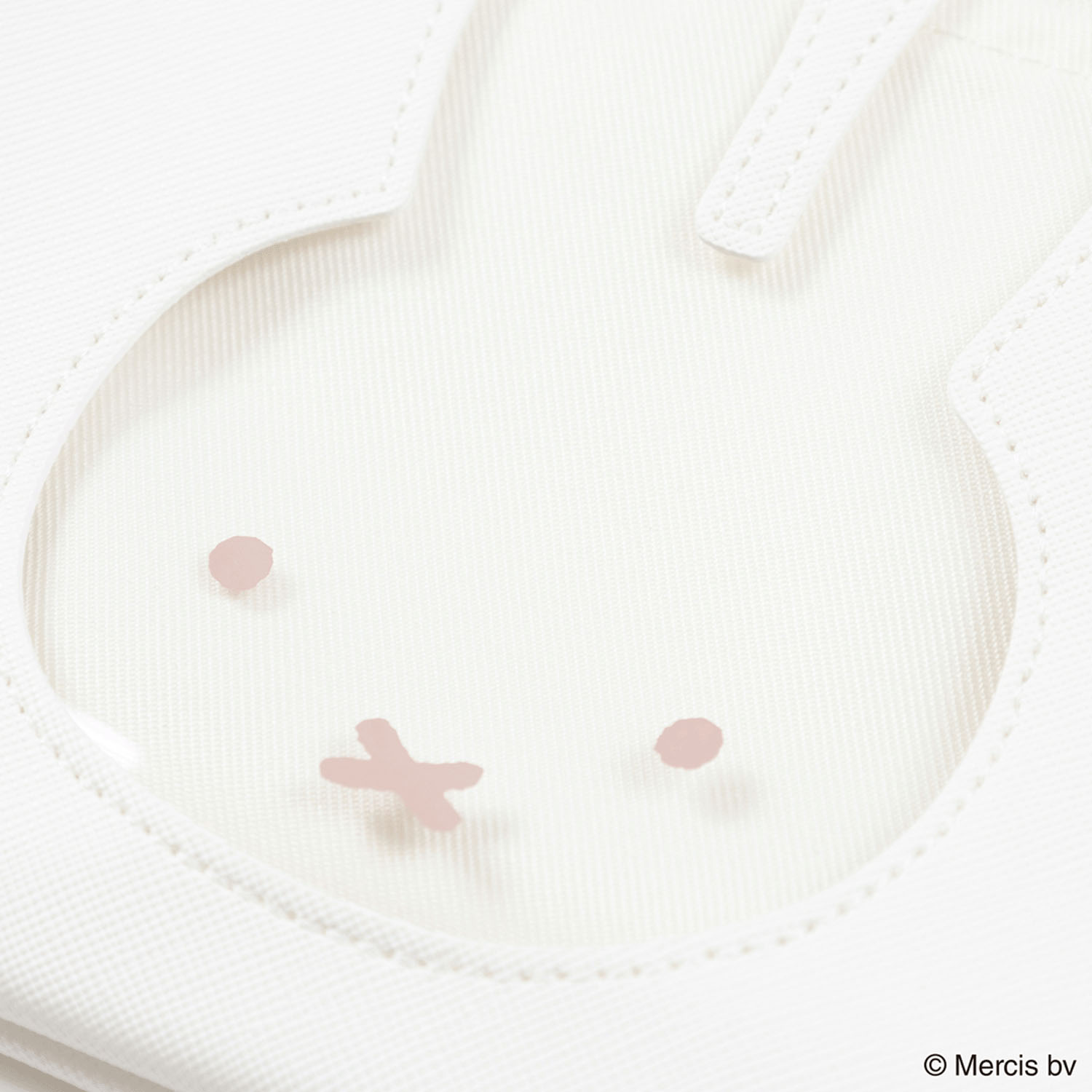 ミッフィー PEEKハンドル付フラットポーチ アイボリー - 画像3