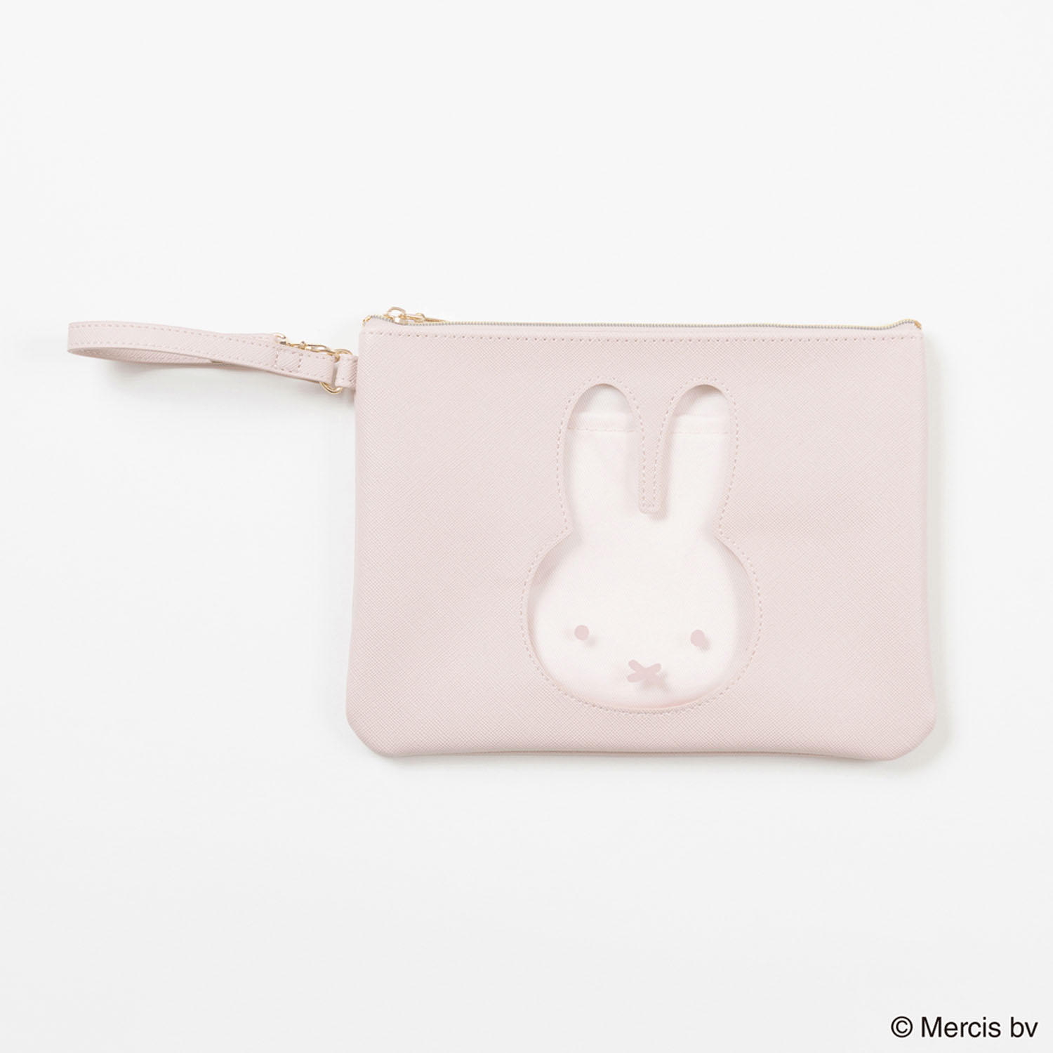 ミッフィー PEEKハンドル付フラットポーチ ピンク