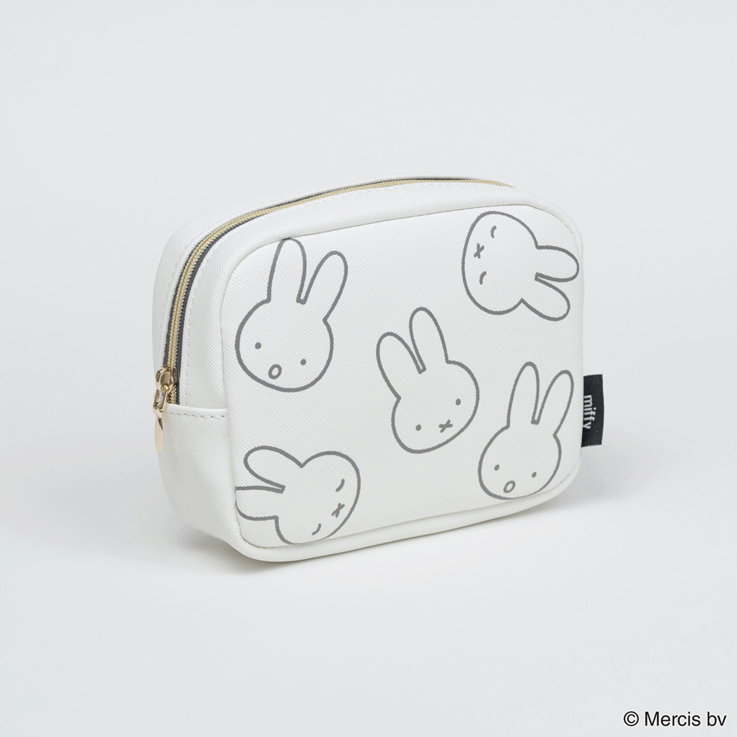 miffy LARGE MOTIF スクエアポーチ アイボリー - 画像2