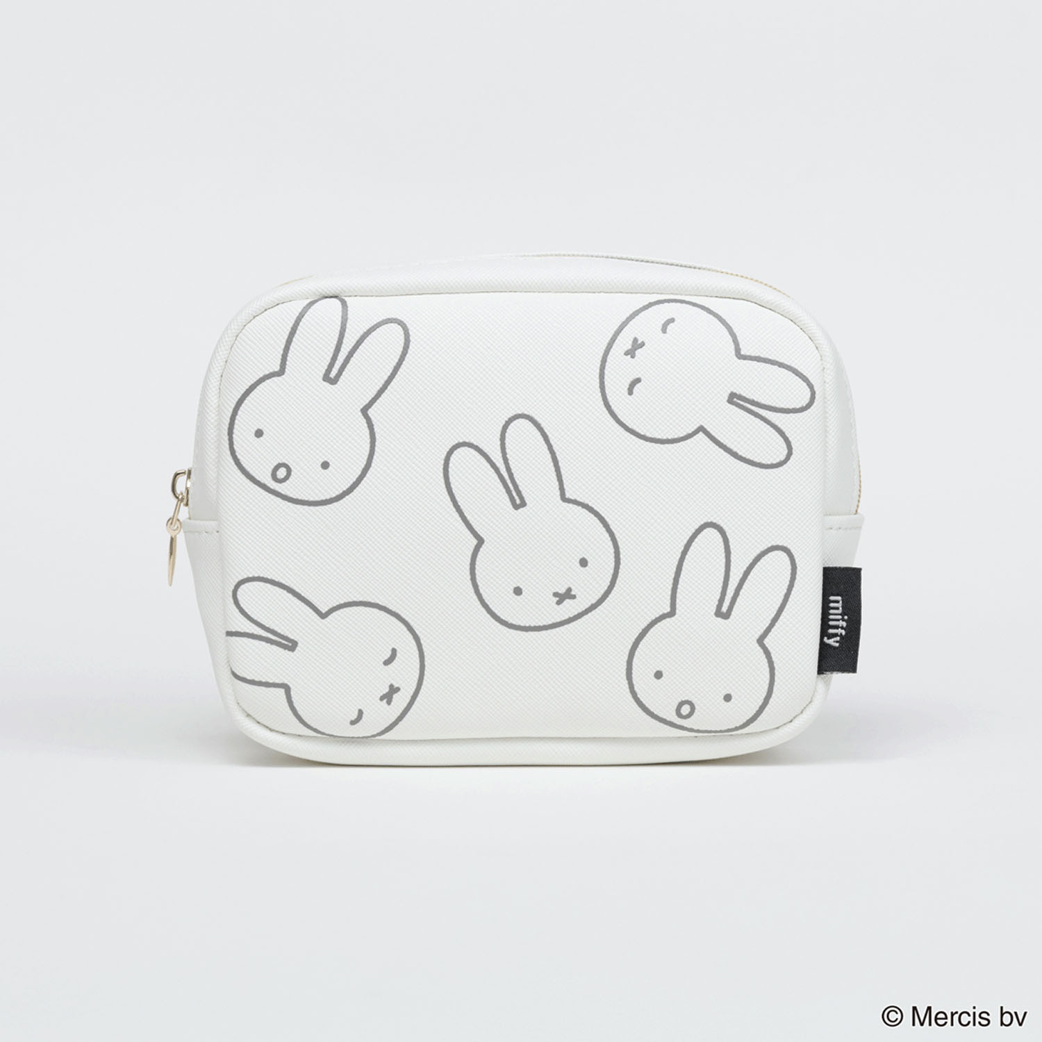 miffy LARGE MOTIF スクエアポーチ アイボリー