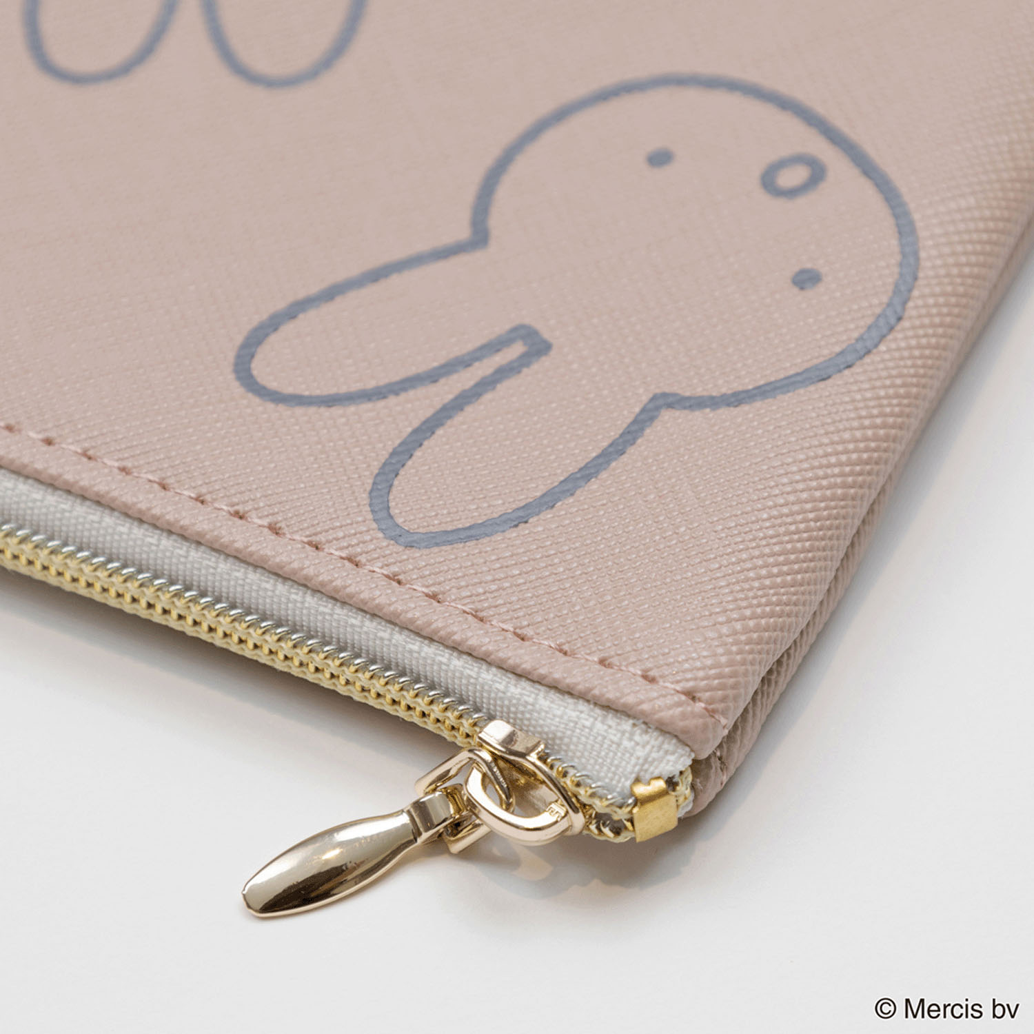 miffy LARGE MOTIF ミニフラットポーチ ピンク - 画像4