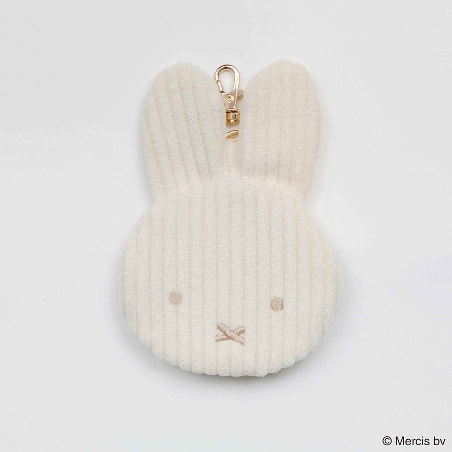 miffy コーデュロイ ダイカットポーチ  アイボリー