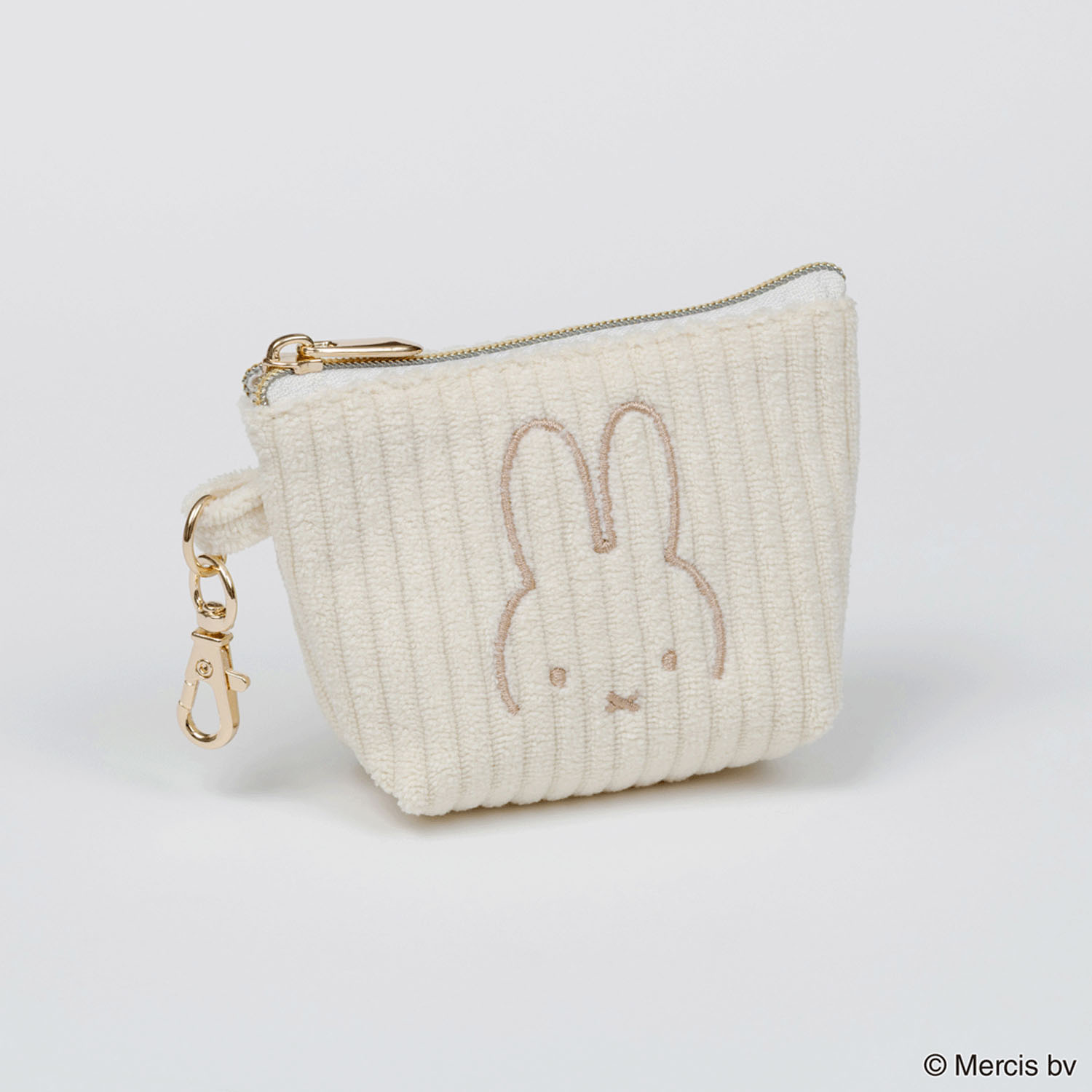 miffy コーデュロイ マイクロミニ台形ポーチ  アイボリー - 画像2