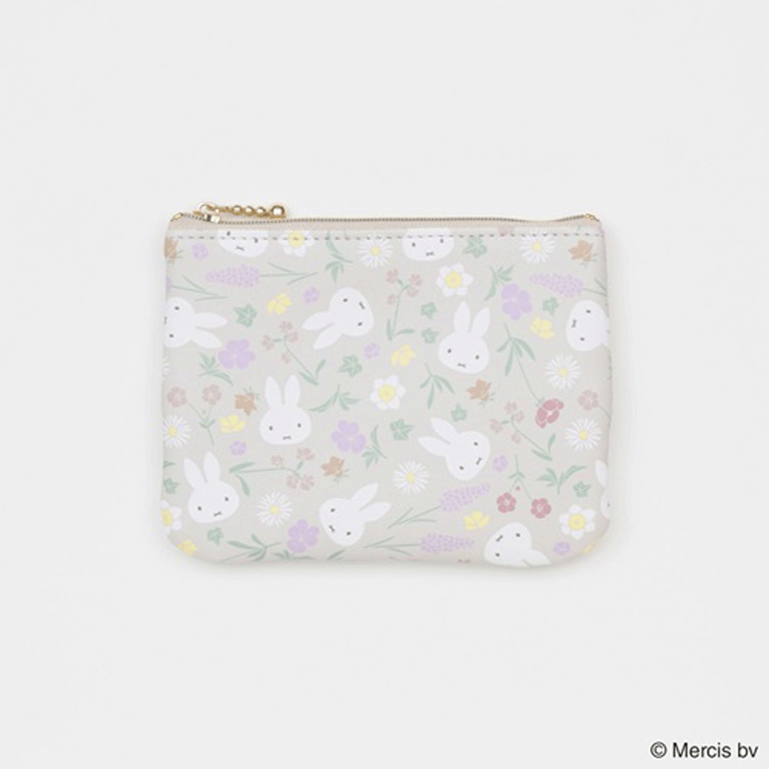 ミッフィー フローラルパターン ティッシュポーチ ベージュ