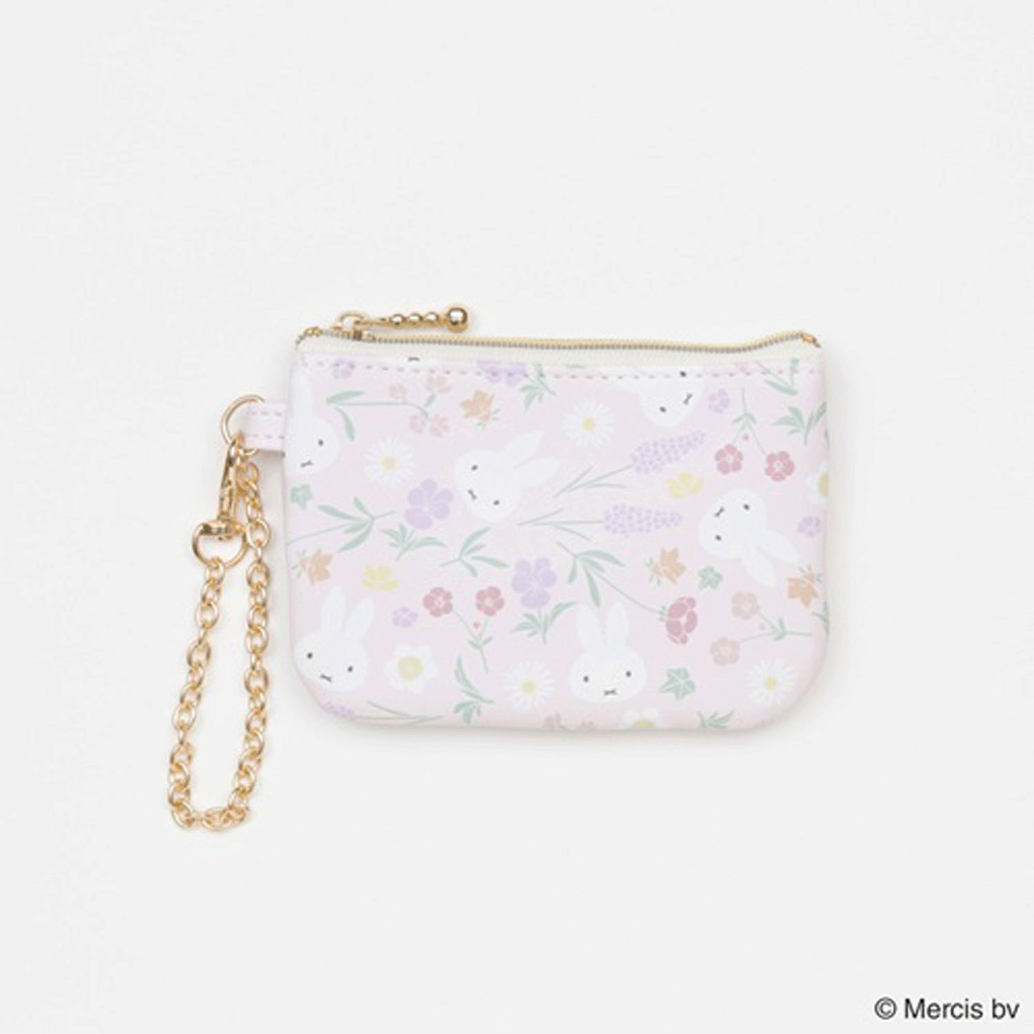 ミッフィー フローラルパターン コイン＆パスケース ピンク