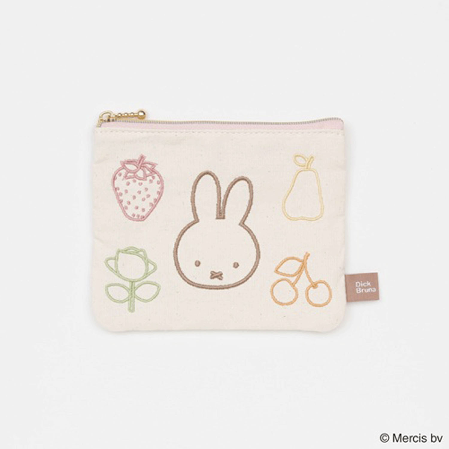 ブルーナ カラフルライン ミニフラットポーチ ミッフィー