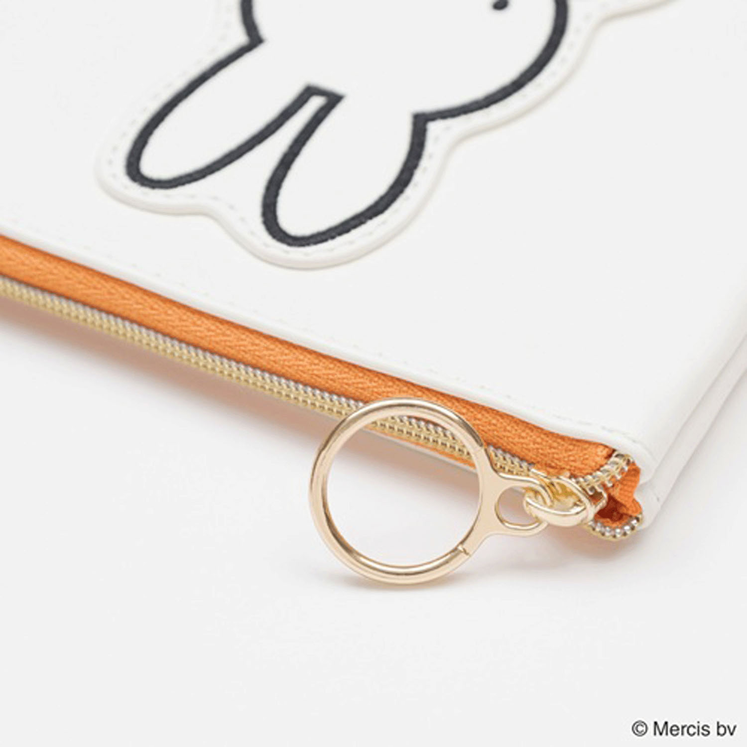 ミッフィーパッチ ミニフラットポーチ ブルーナレッド - 画像3