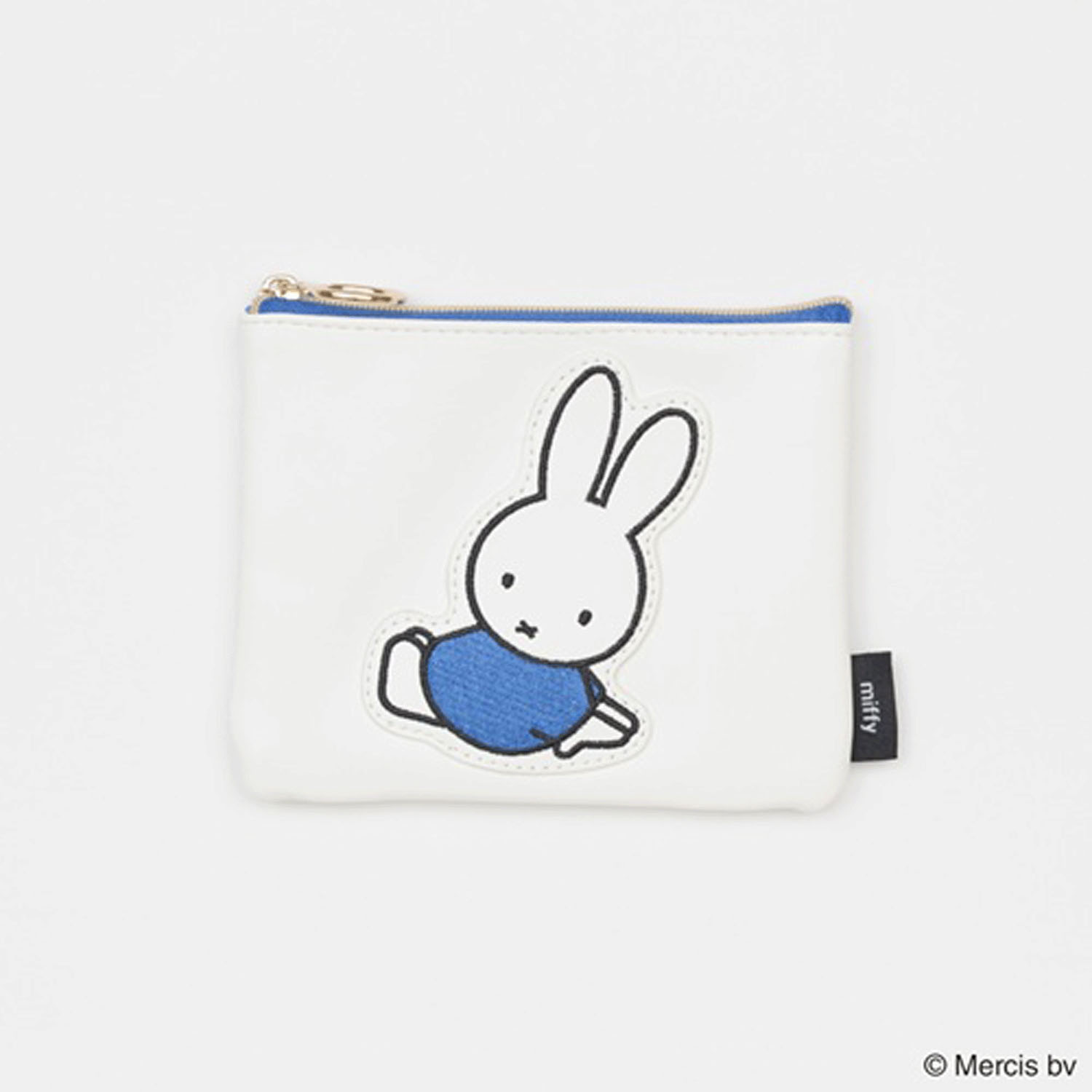 ミッフィーパッチ ミニフラットポーチ ブルーナブルー