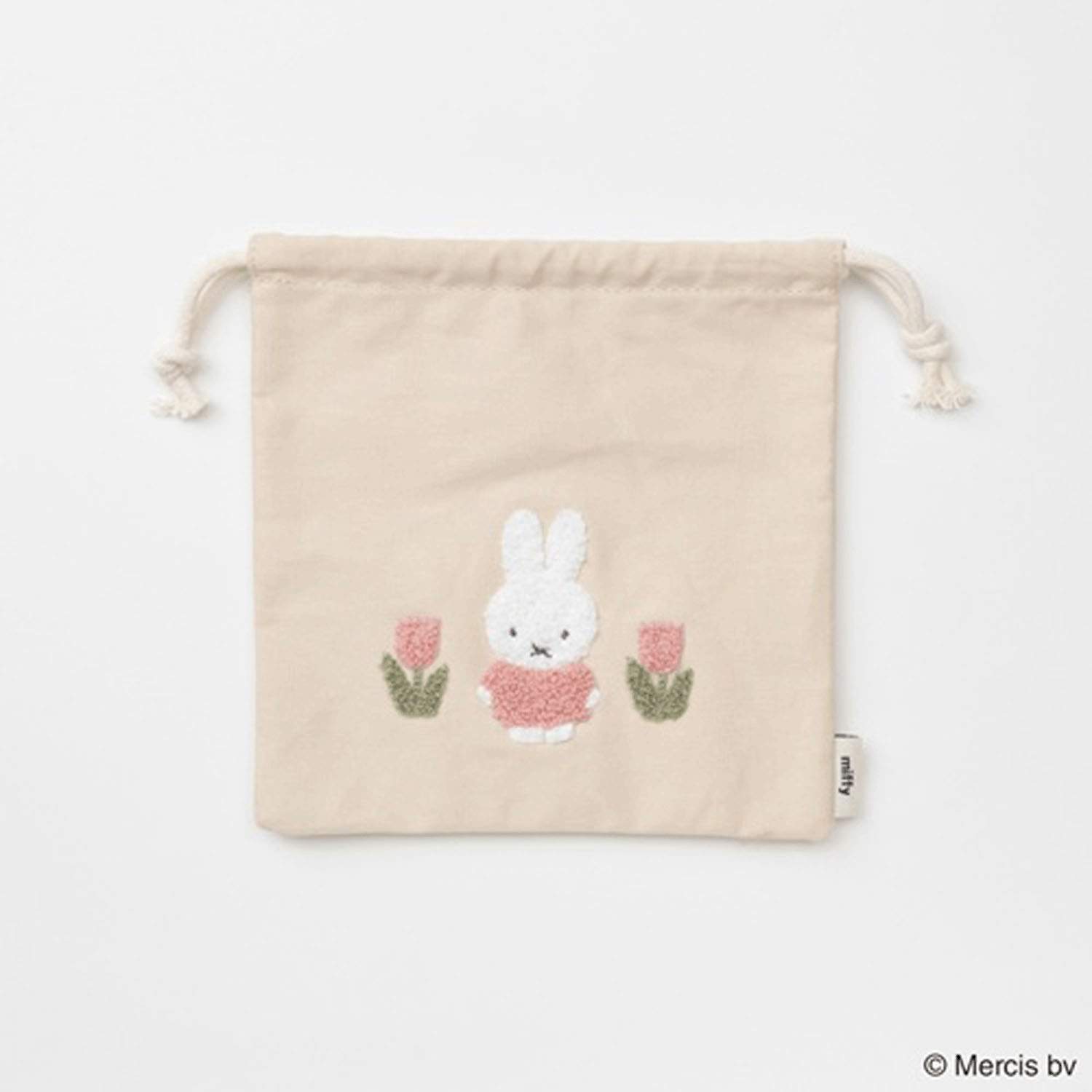 ミッフィー レッド＆ピンク スクエアポーチ チューリップ