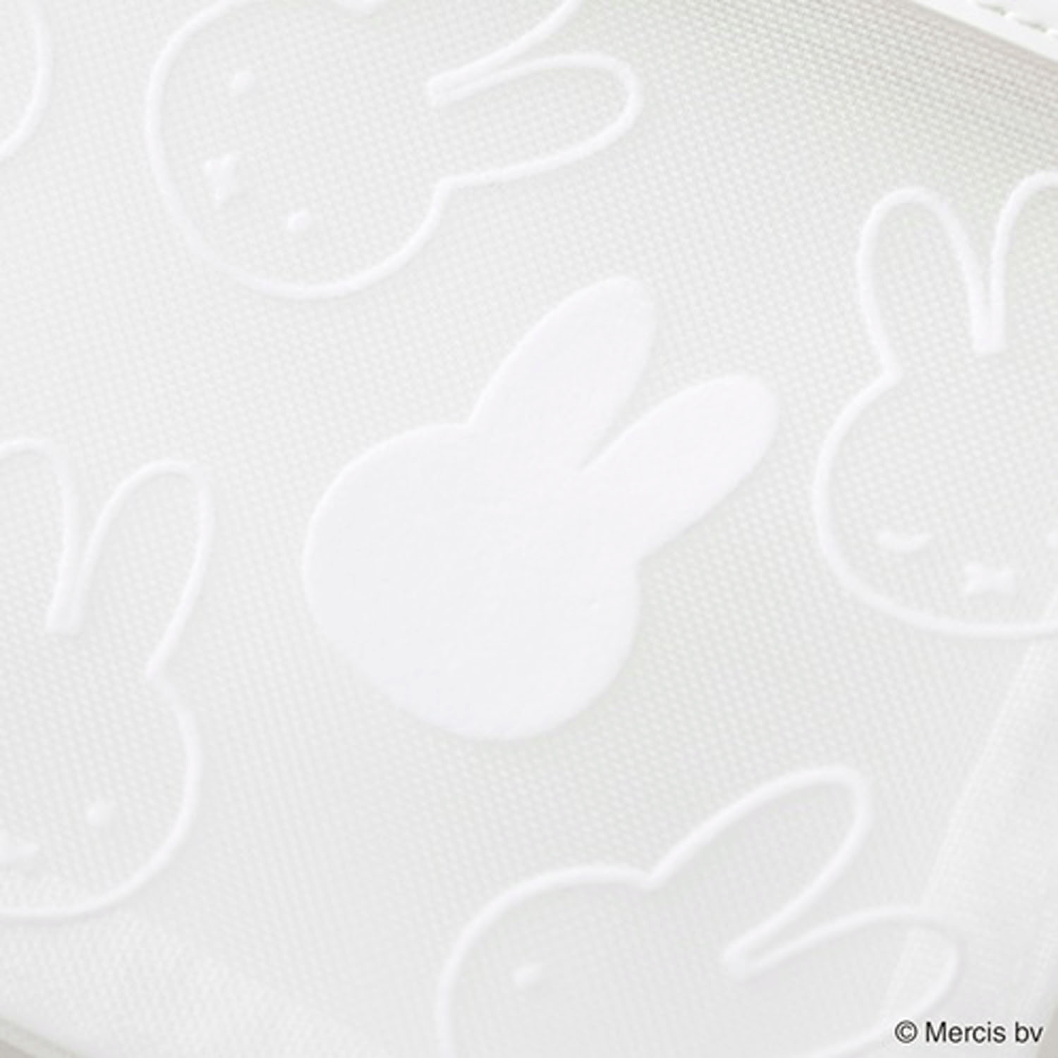 ミッフィー フロッキー ミニフラットポーチ ホワイト - 画像3