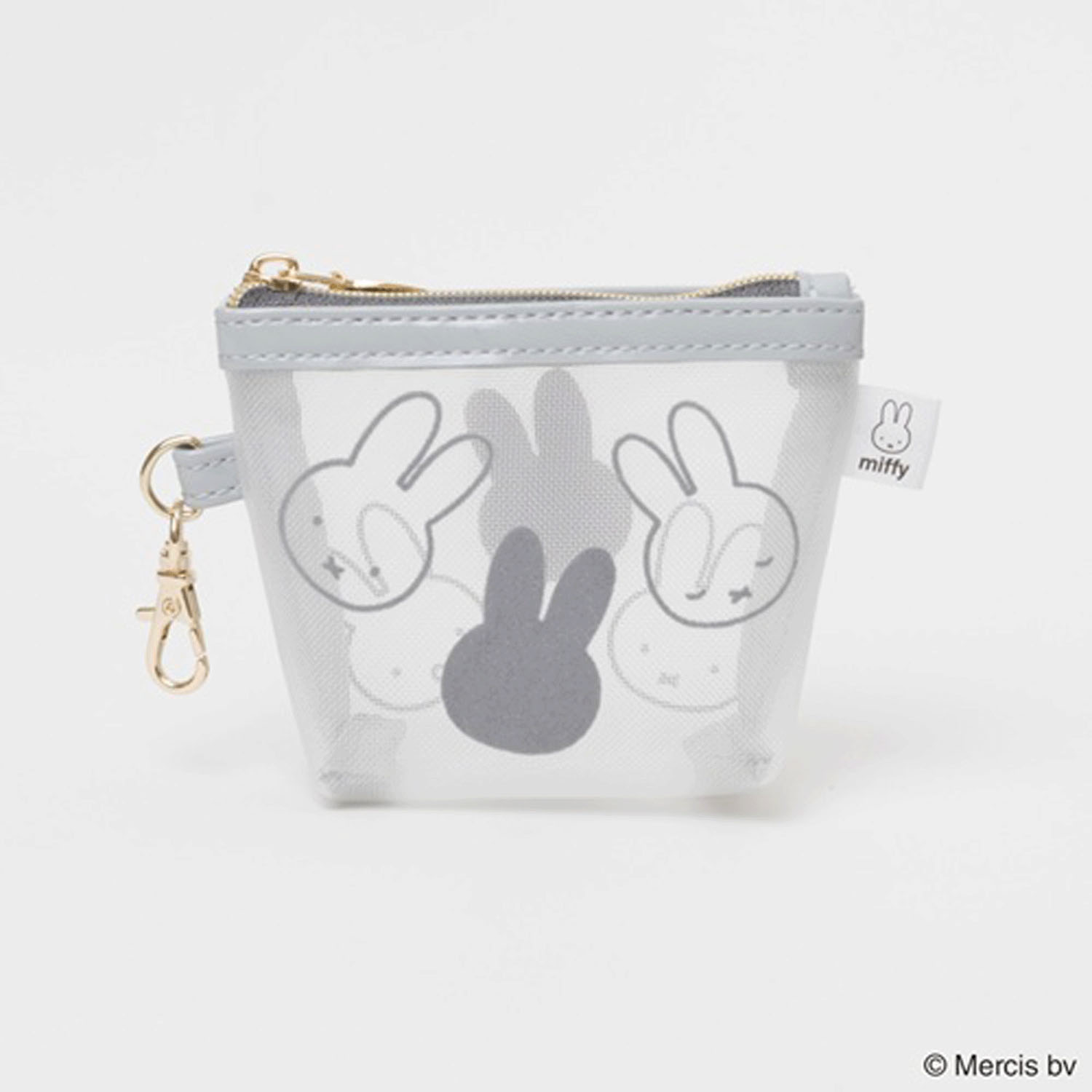 ミッフィー フロッキー マイクロミニ台形ポーチ グレー