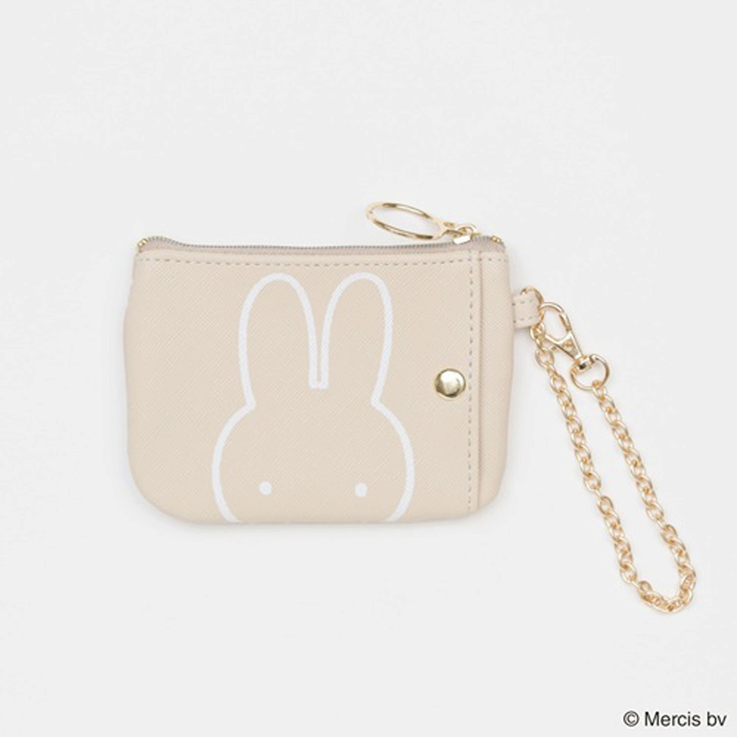 ミッフィー コイン＆パスケース フェイスモチーフ ベージュ - 画像2