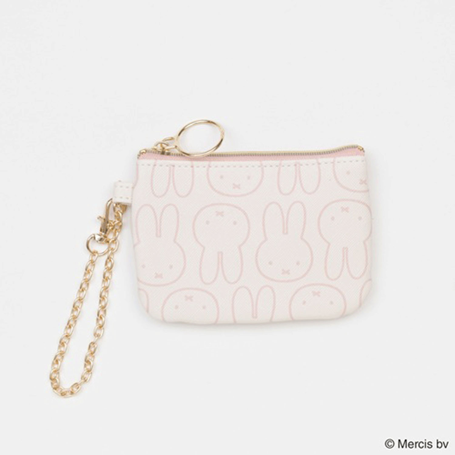 ミッフィー コイン＆パスケース フェイスモチーフ ピンク