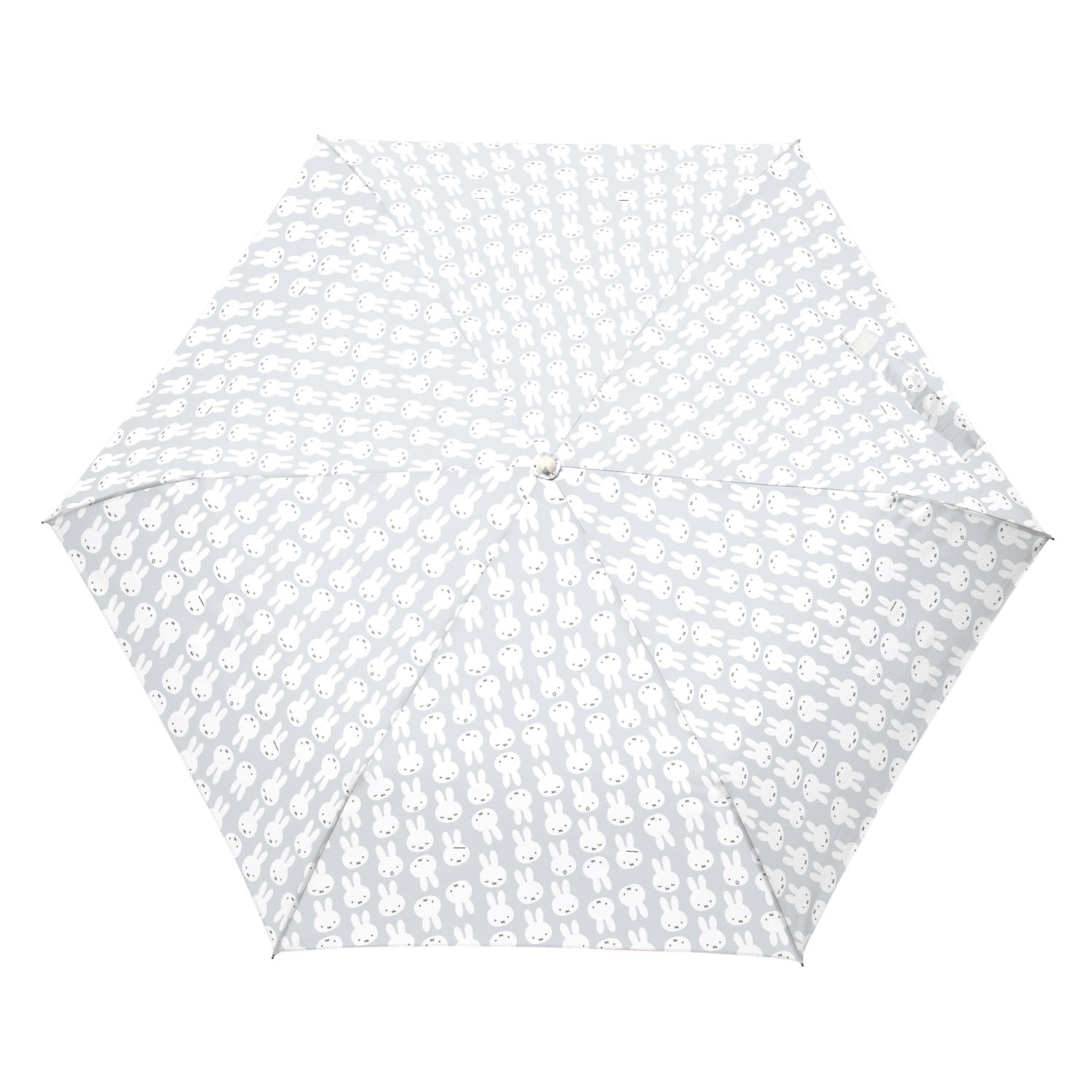 ミッフィー コンパクト折りたたみ傘 ミッフィーハンドル フェイス柄 - 画像2