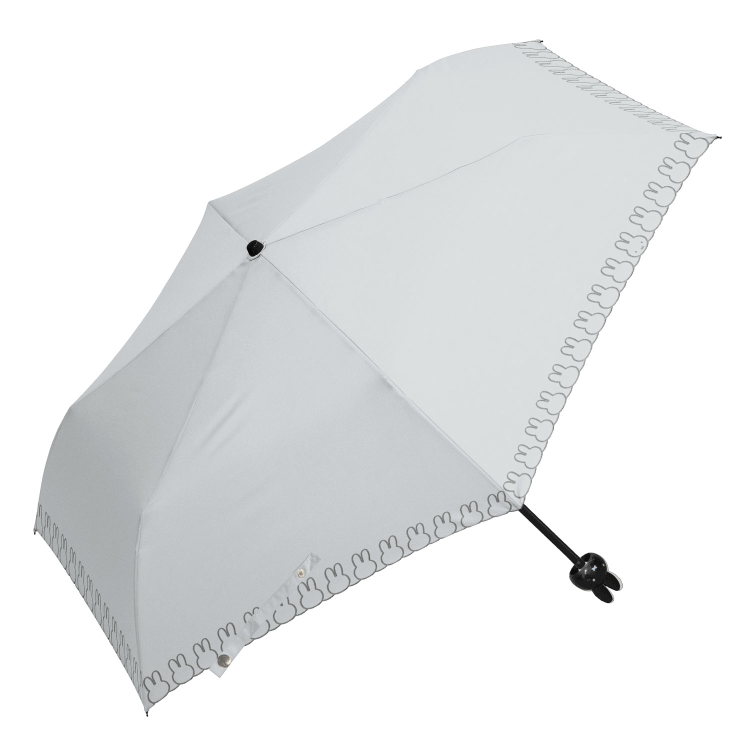 ミッフィー 1級遮光晴雨兼用コンパクト折傘 ミッフィーハンドル＆刺繍タイプ 刺繍miffy miffy miffy