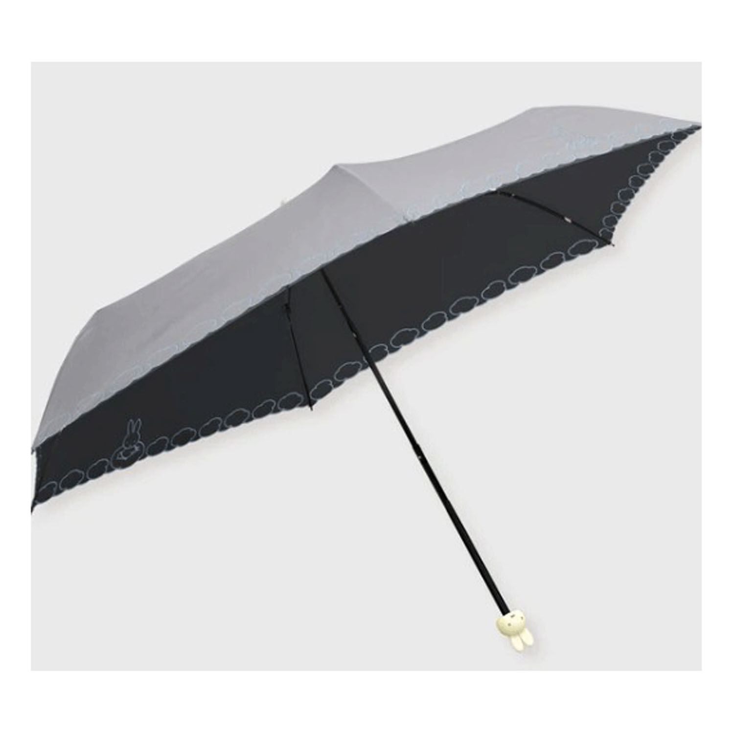 ミッフィー 1級遮光晴雨兼用コンパクト折傘 ミッフィーハンドル＆刺繍タイプ 刺繍  空 - 画像2