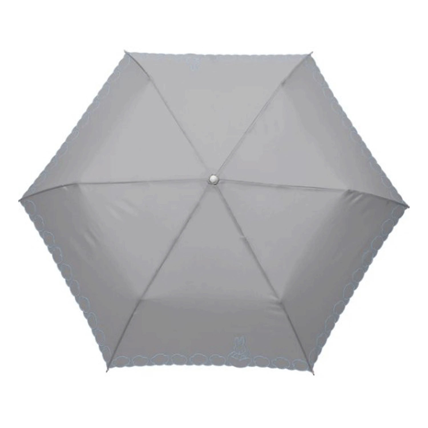 ミッフィー 1級遮光晴雨兼用コンパクト折傘 ミッフィーハンドル＆刺繍タイプ 刺繍  空