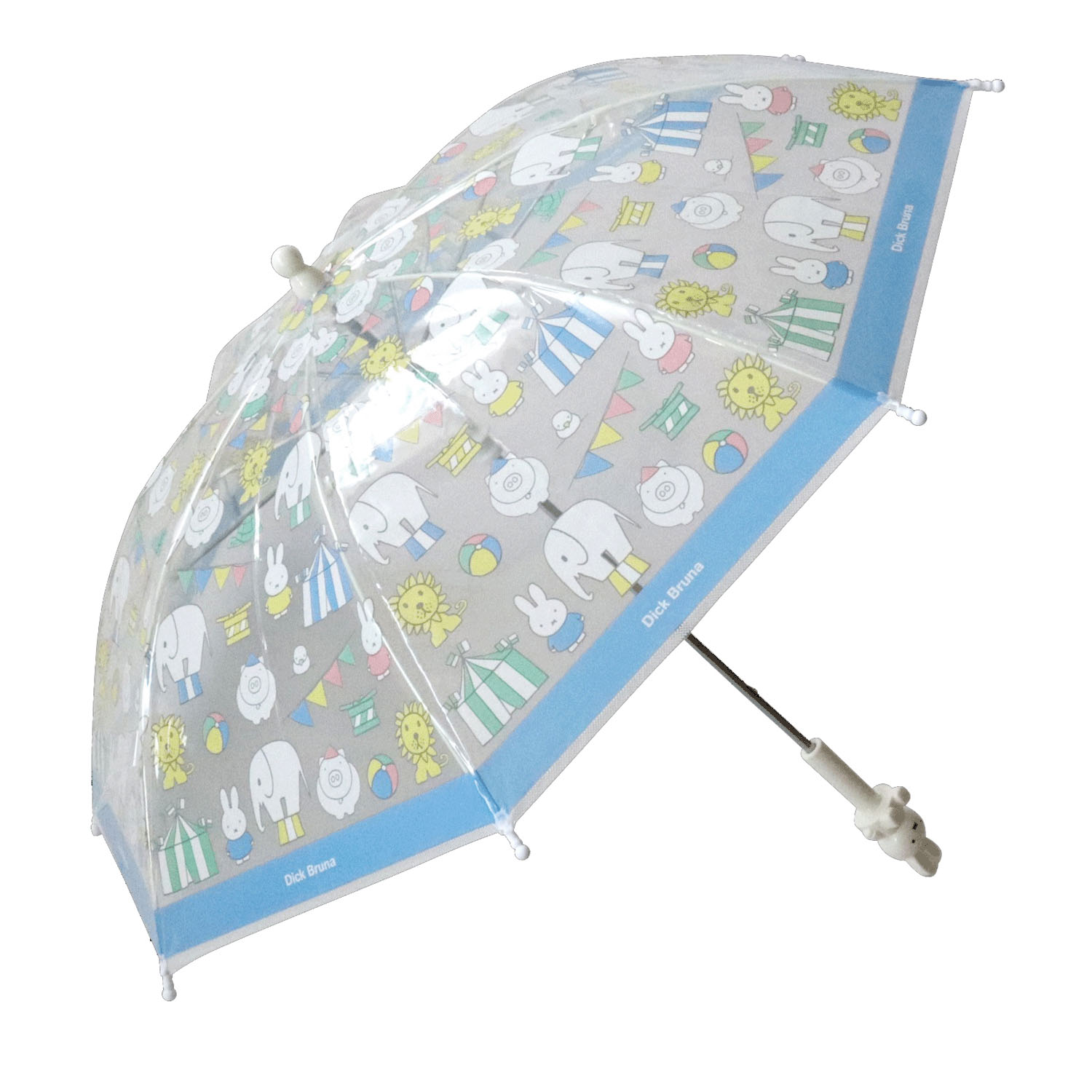 ミッフィー キッズ用ビニール長傘 サーカス柄