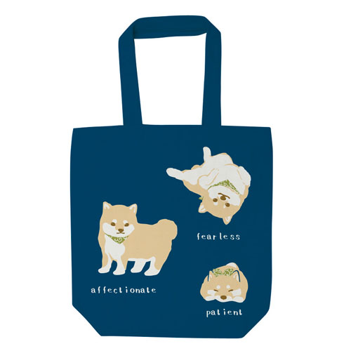 トートバッグ まめしばネイビー