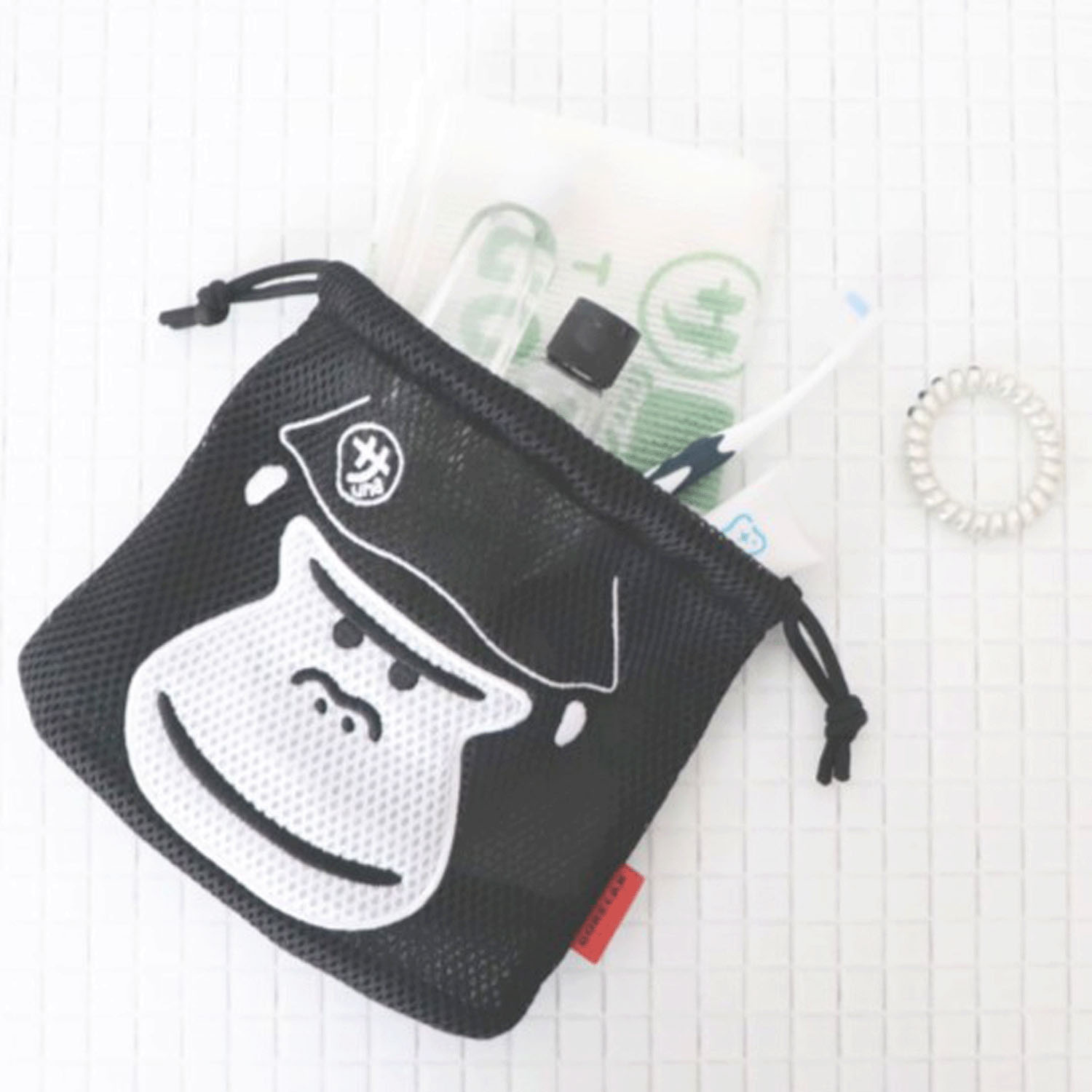 ごリラックス まもるさんの洗える巾着