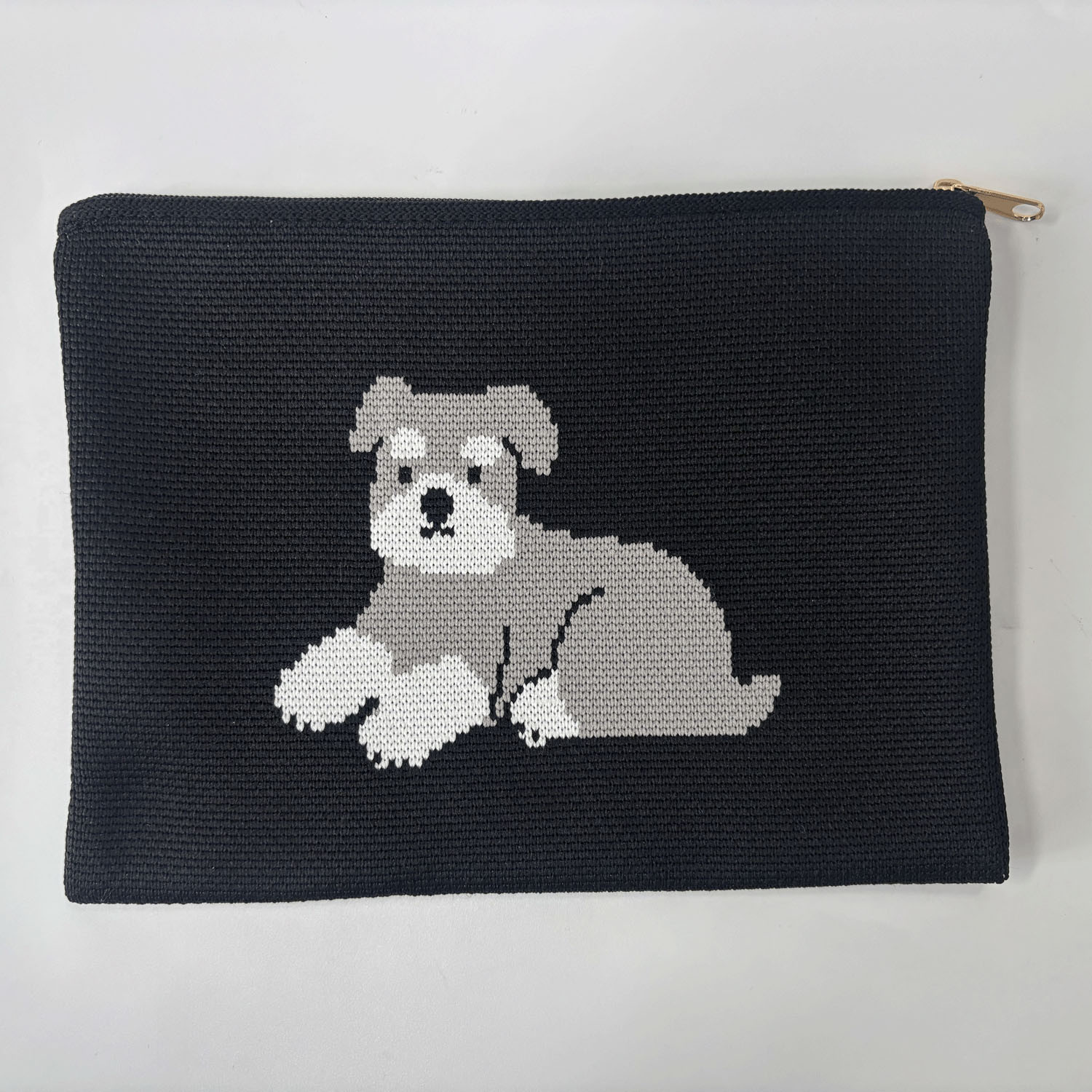 ニットポーチ シュナウザー ブラック - 画像2