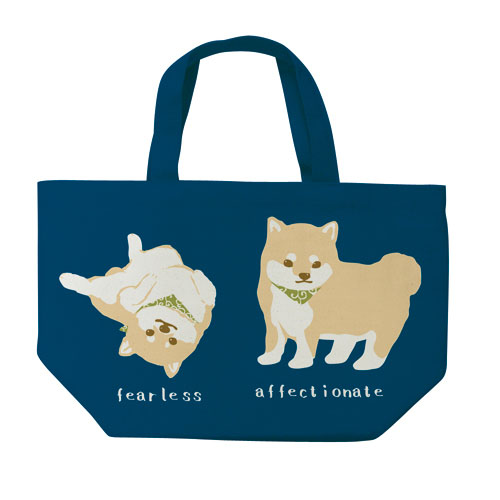 お散歩ミニトート まめしばネイビー