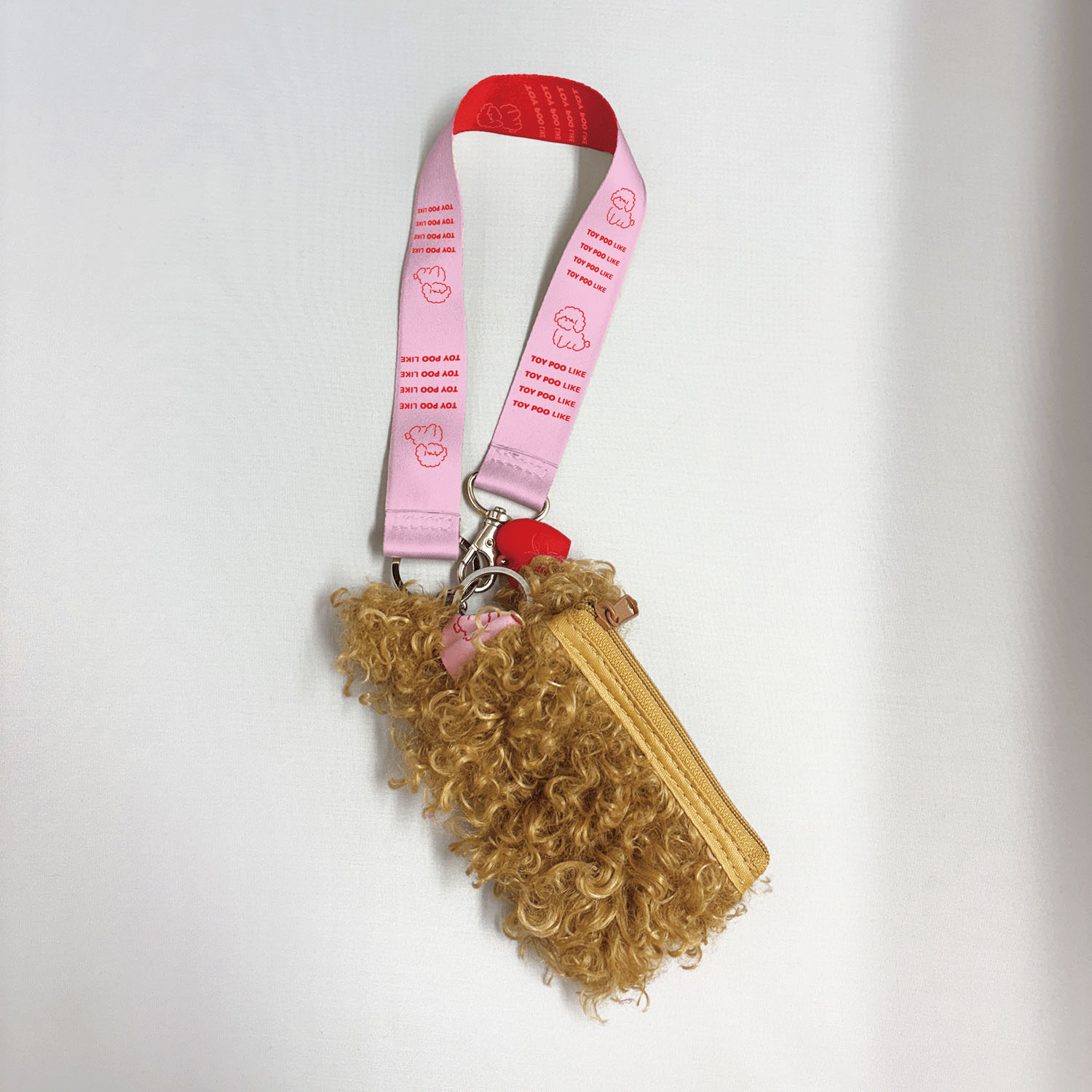 トイプードル ポーチS リング付き RED - 画像2