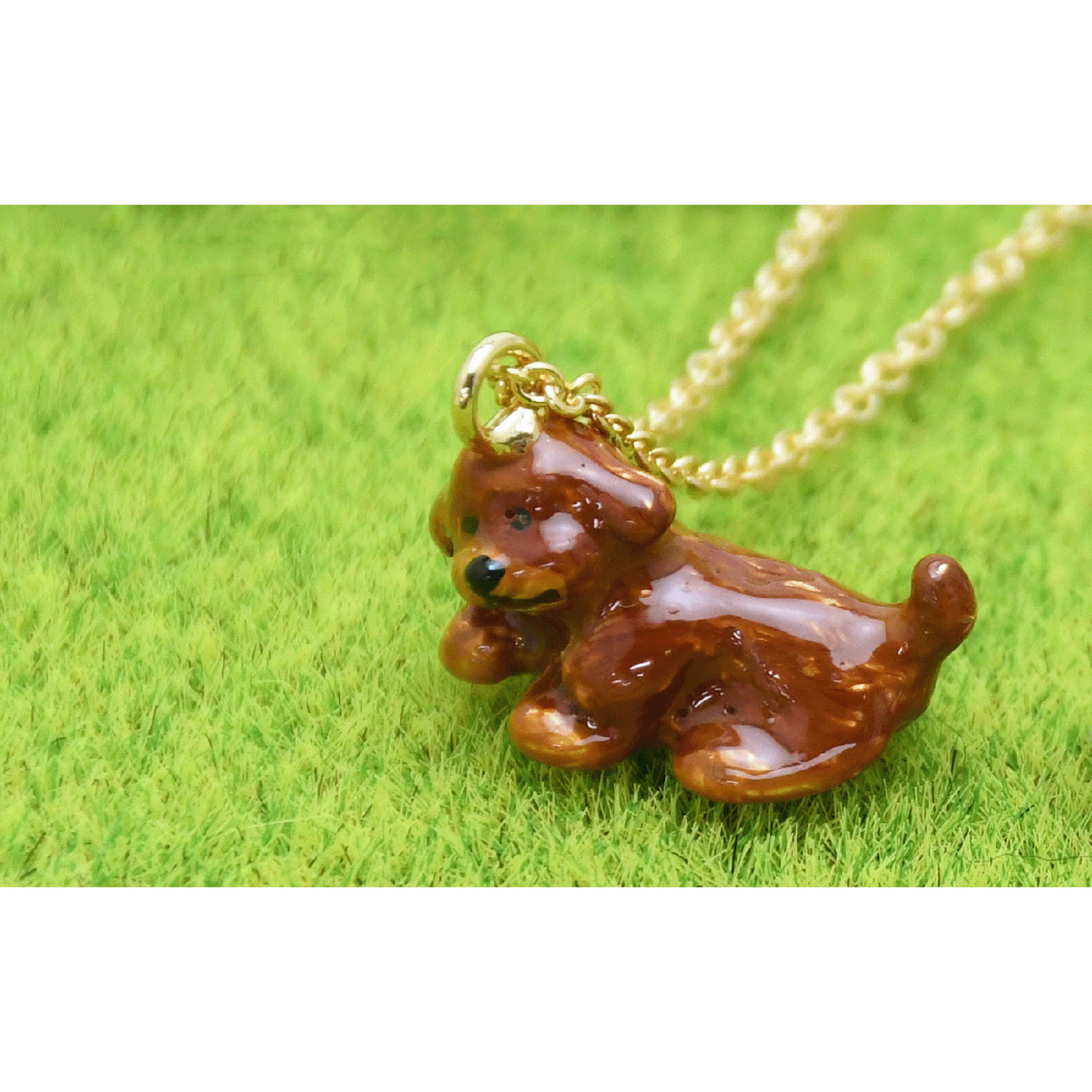 elioネックレス トイプードル（ブラウン）