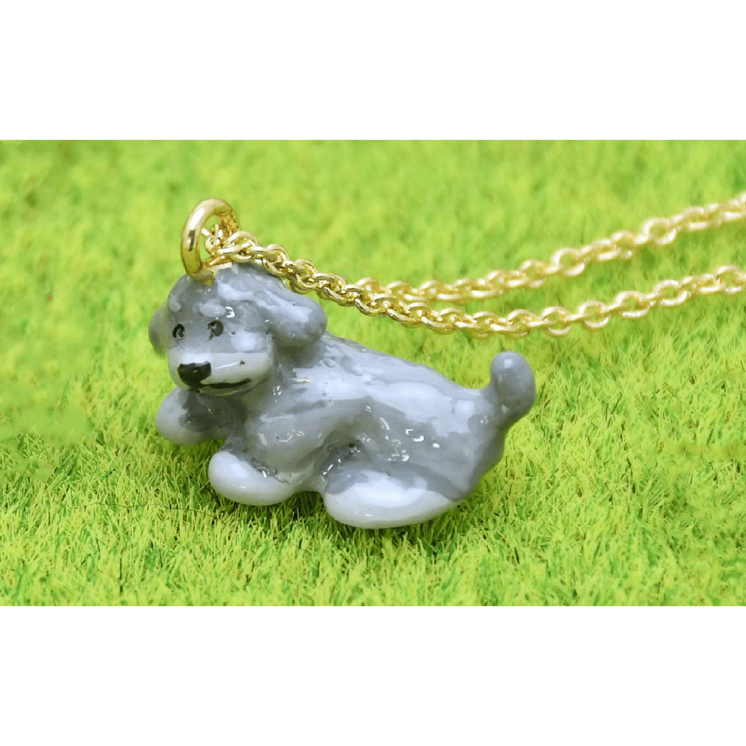 elioネックレス トイプードル（グレー）