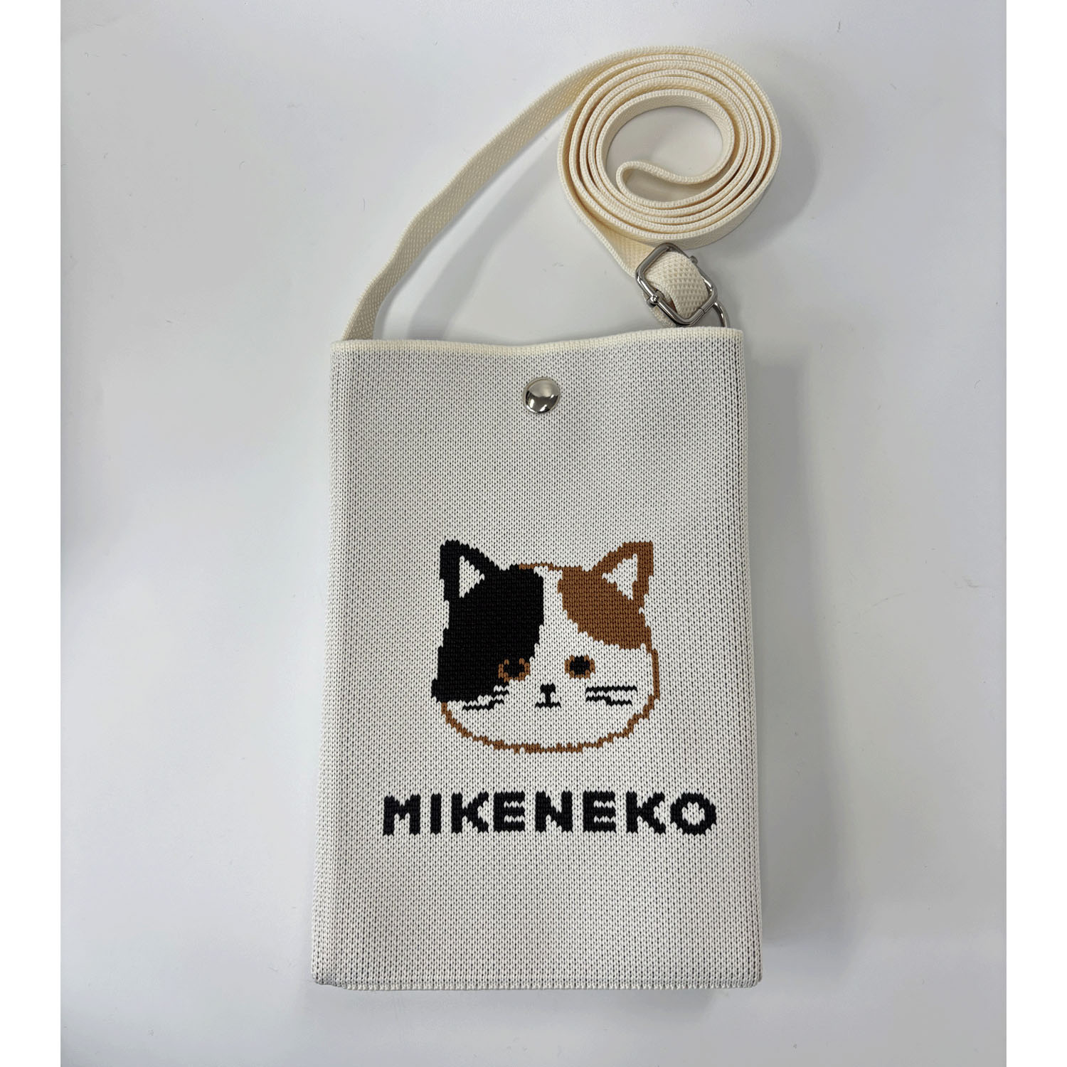 ニットショルダーバッグ ミケネコ