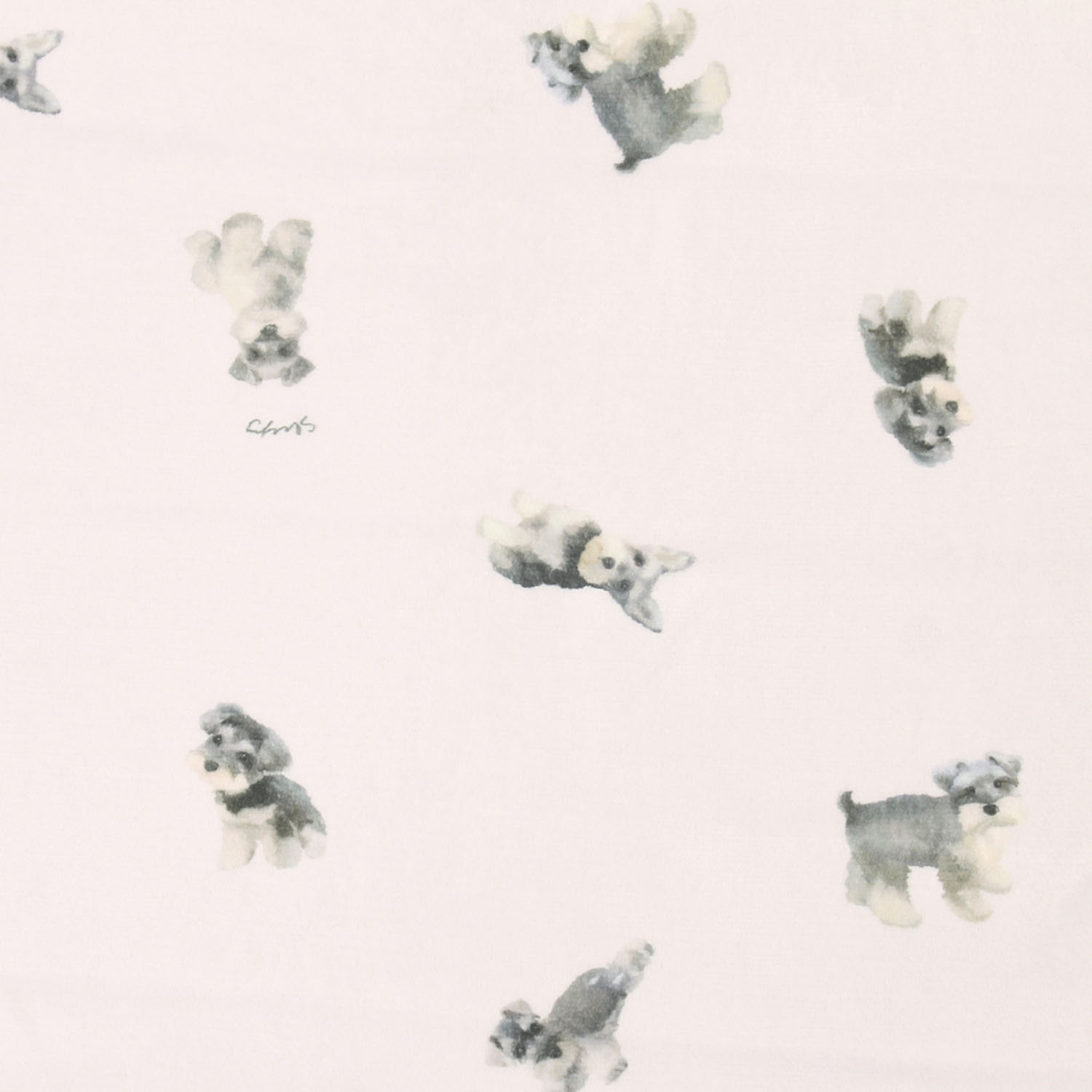 モチーフプリントルームセット天竺 シュナウザー - 画像3