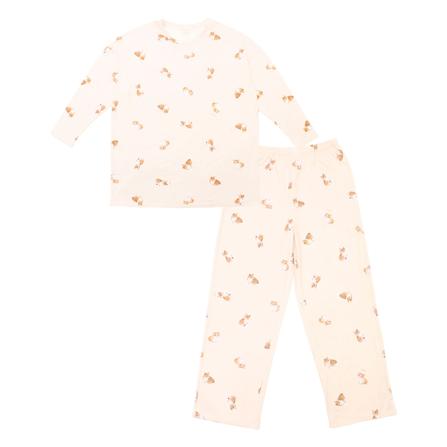 モチーフプリントルームセット天竺 ネコ