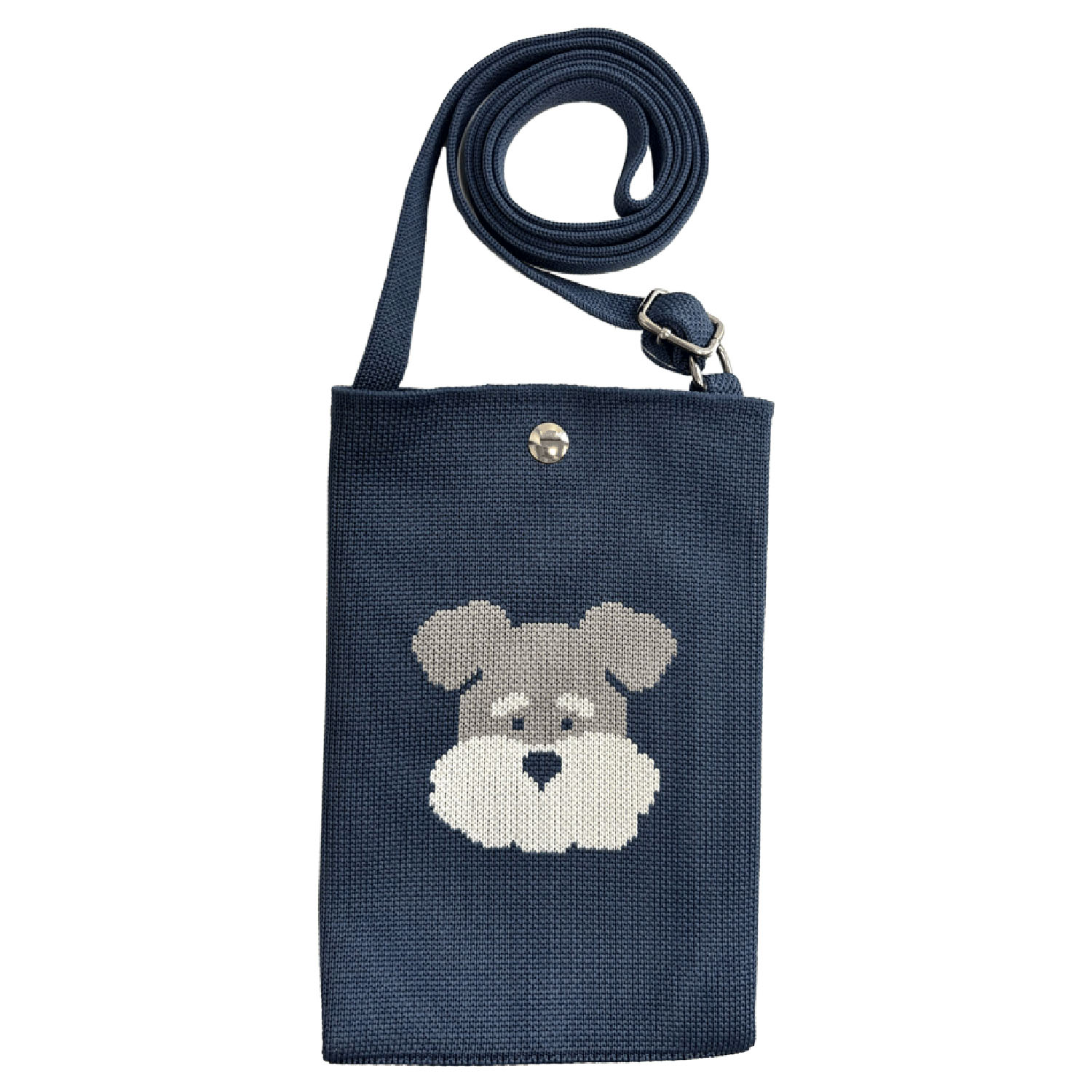 ニットショルダーバッグ シュナウザーフェイス