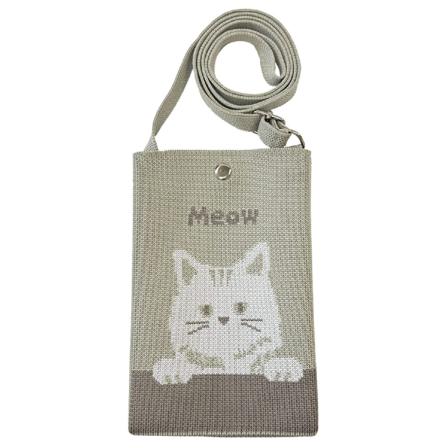 ニットショルダーバッグ ねこ